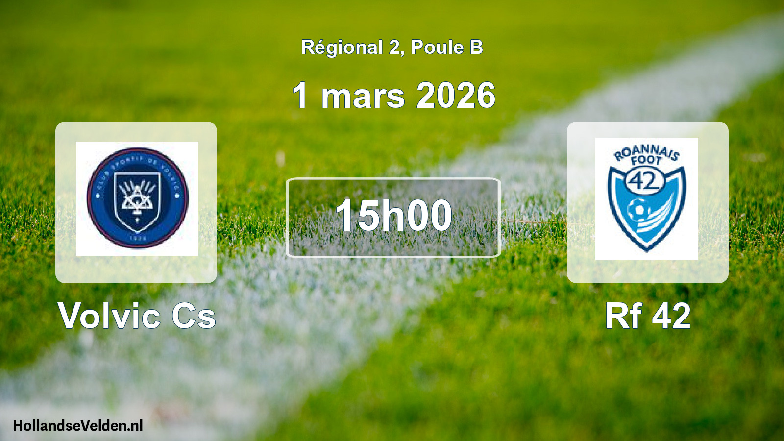 Scheduled Match: Volvic Cs - Rf 42 (1 March 2026)