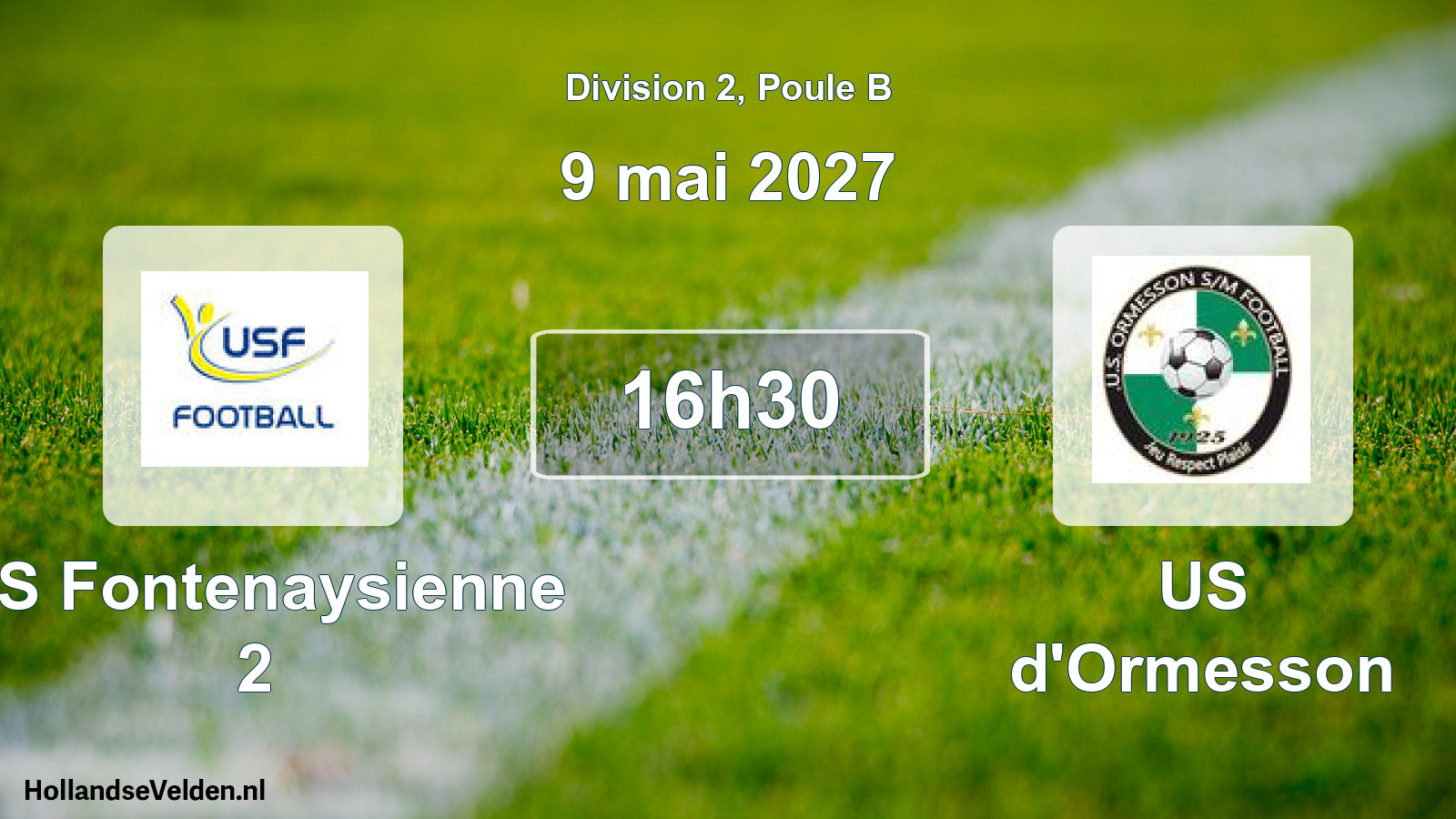 Scheduled Match: US Fontenaysienne 2 - US d'Ormesson (9 May 2027)