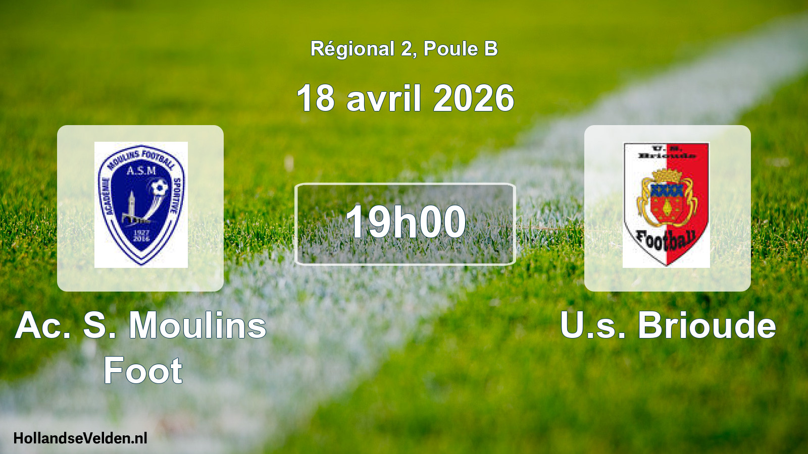 Scheduled Match: Ac. S. Moulins Foot - U.s. Brioude (18 April 2026)