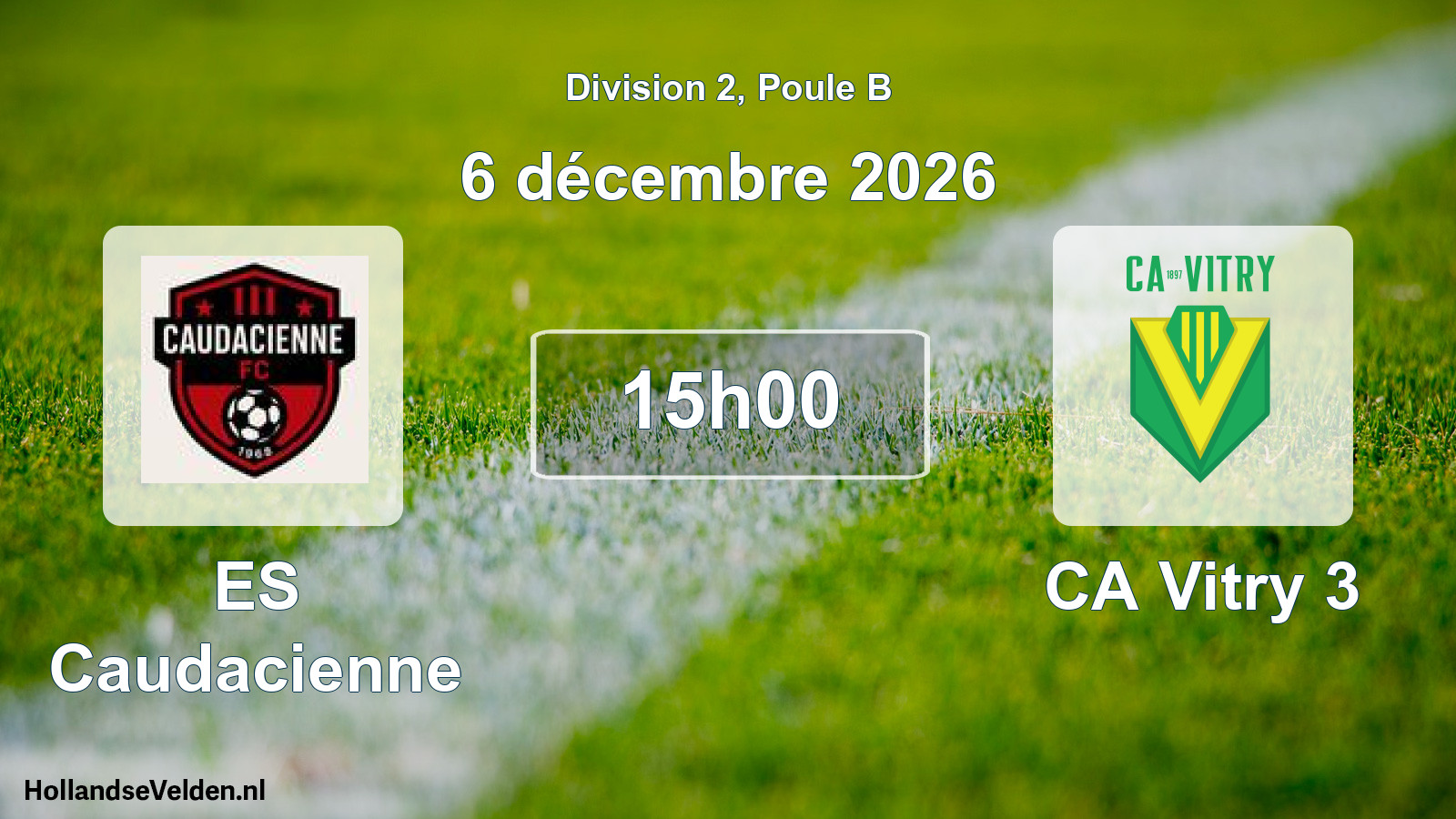 Scheduled Match: ES Caudacienne - CA Vitry 3 (6 December 2026)