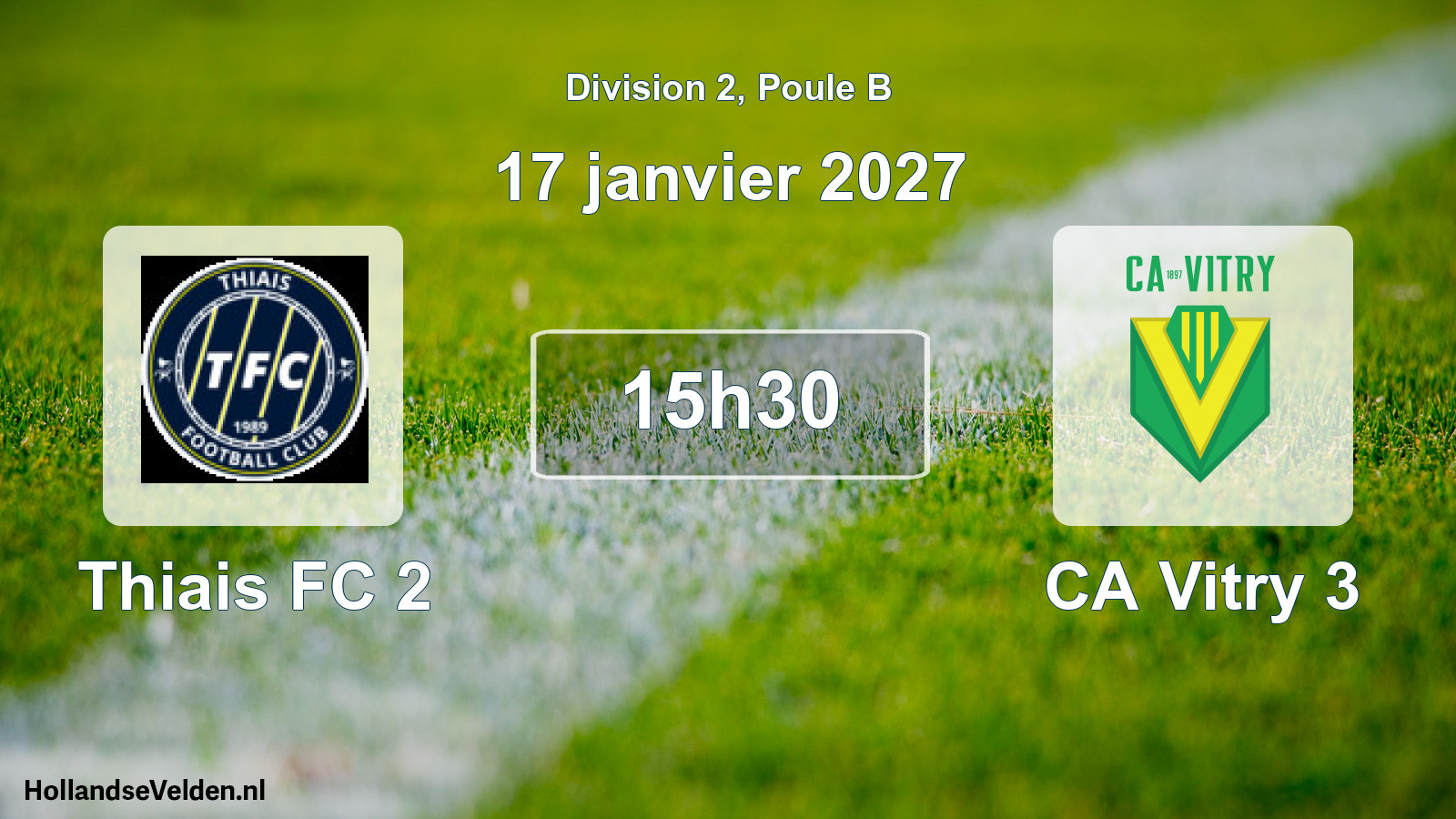 Scheduled Match: Thiais FC 2 - CA Vitry 3 (17 January 2027)