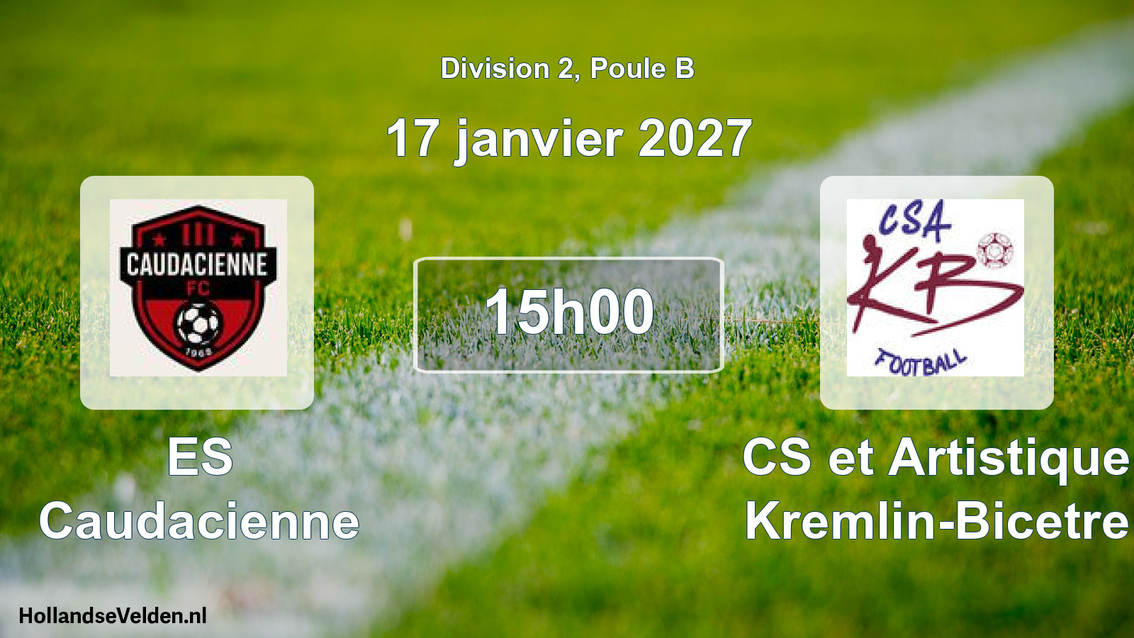 Scheduled Match: ES Caudacienne - CS et Artistique Kremlin-Bicetre (17 January 2027)