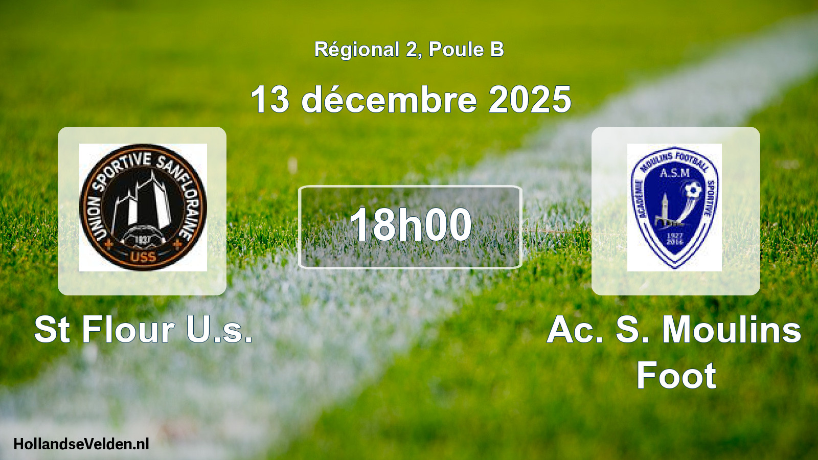 Geplande wedstrijd: St Flour U.s. - Ac. S. Moulins Foot (13 décembre 2025)