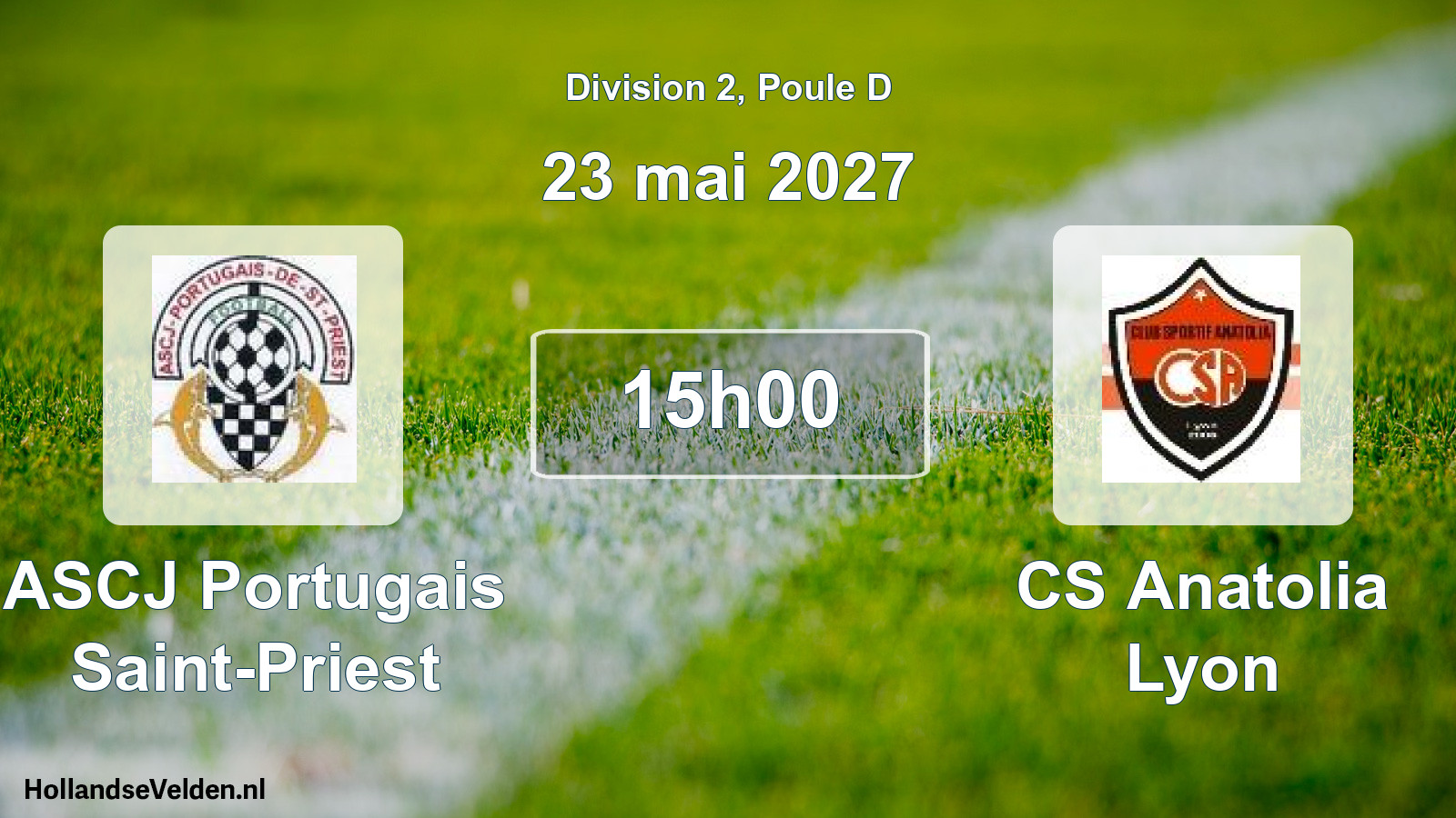 Scheduled Match: ASCJ Portugais Saint-Priest - CS Anatolia Lyon (23 May 2027)