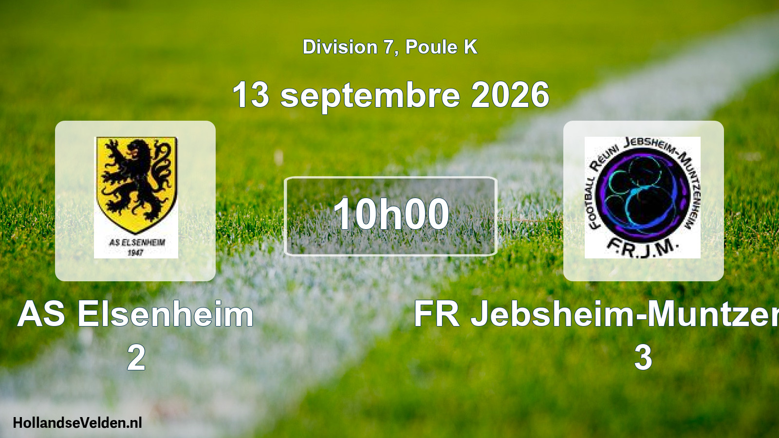 Scheduled Match: AS Elsenheim 2 - FR Jebsheim-Muntzenheim 3 (13 September 2026)