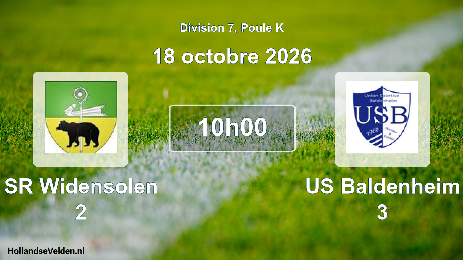 Scheduled Match: SR Widensolen 2 - US Baldenheim 3 (18 October 2026)
