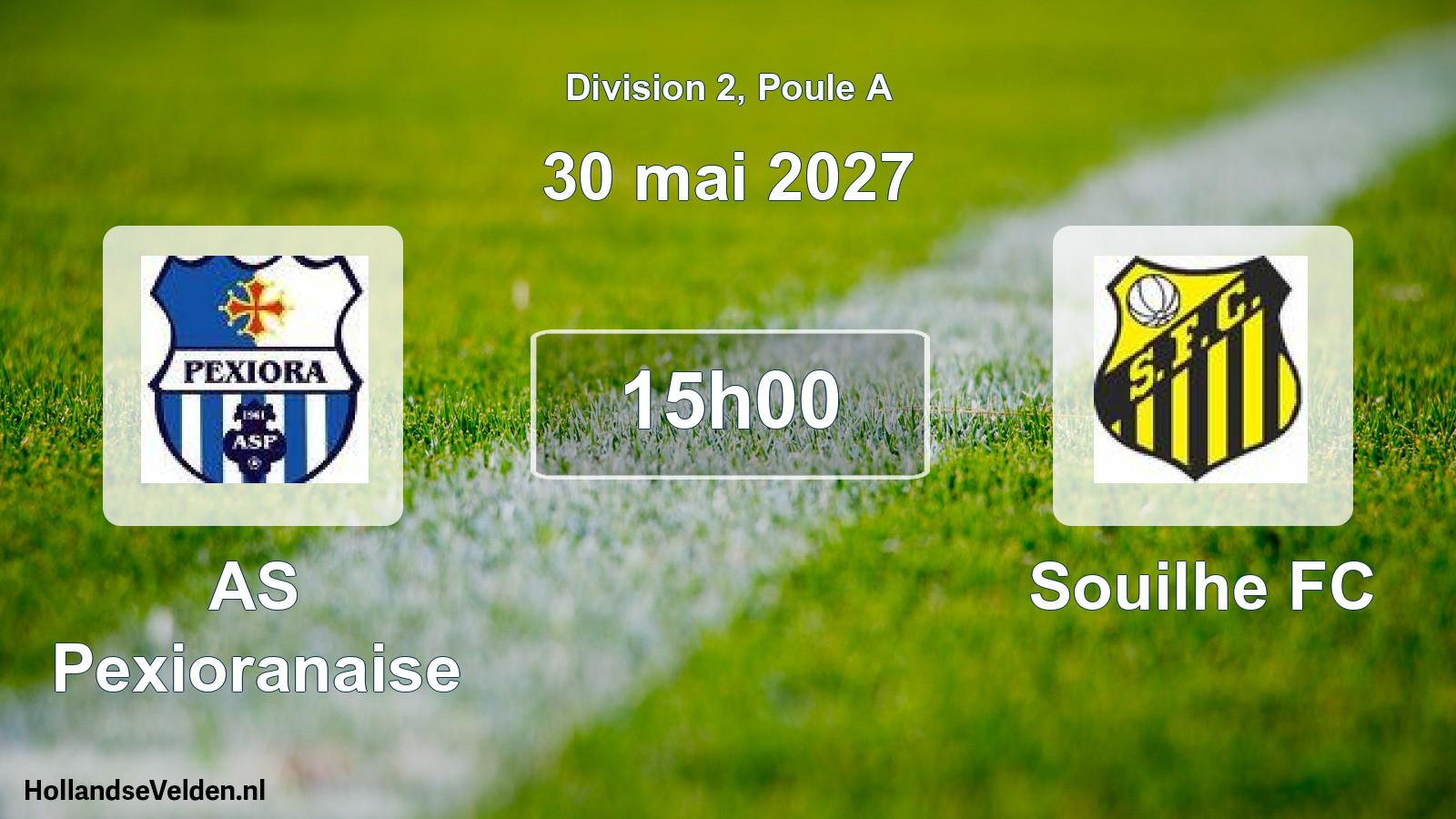 Match programmé: AS Pexioranaise - Souilhe FC (30 mai 2027)