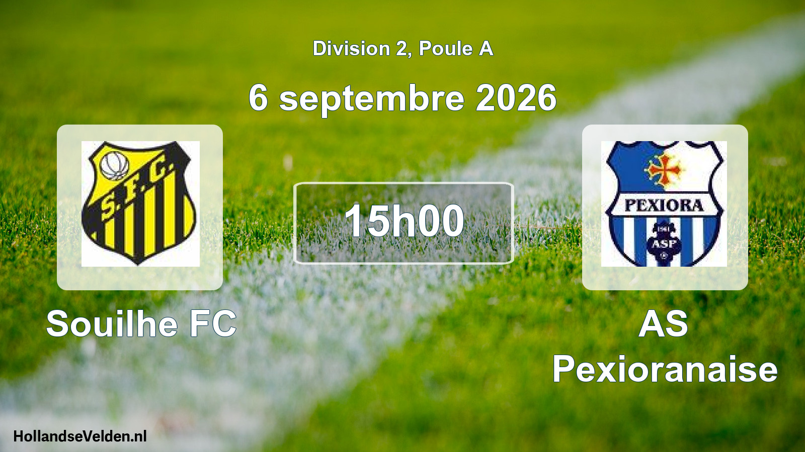 Scheduled Match: Souilhe FC - AS Pexioranaise (6 September 2026)