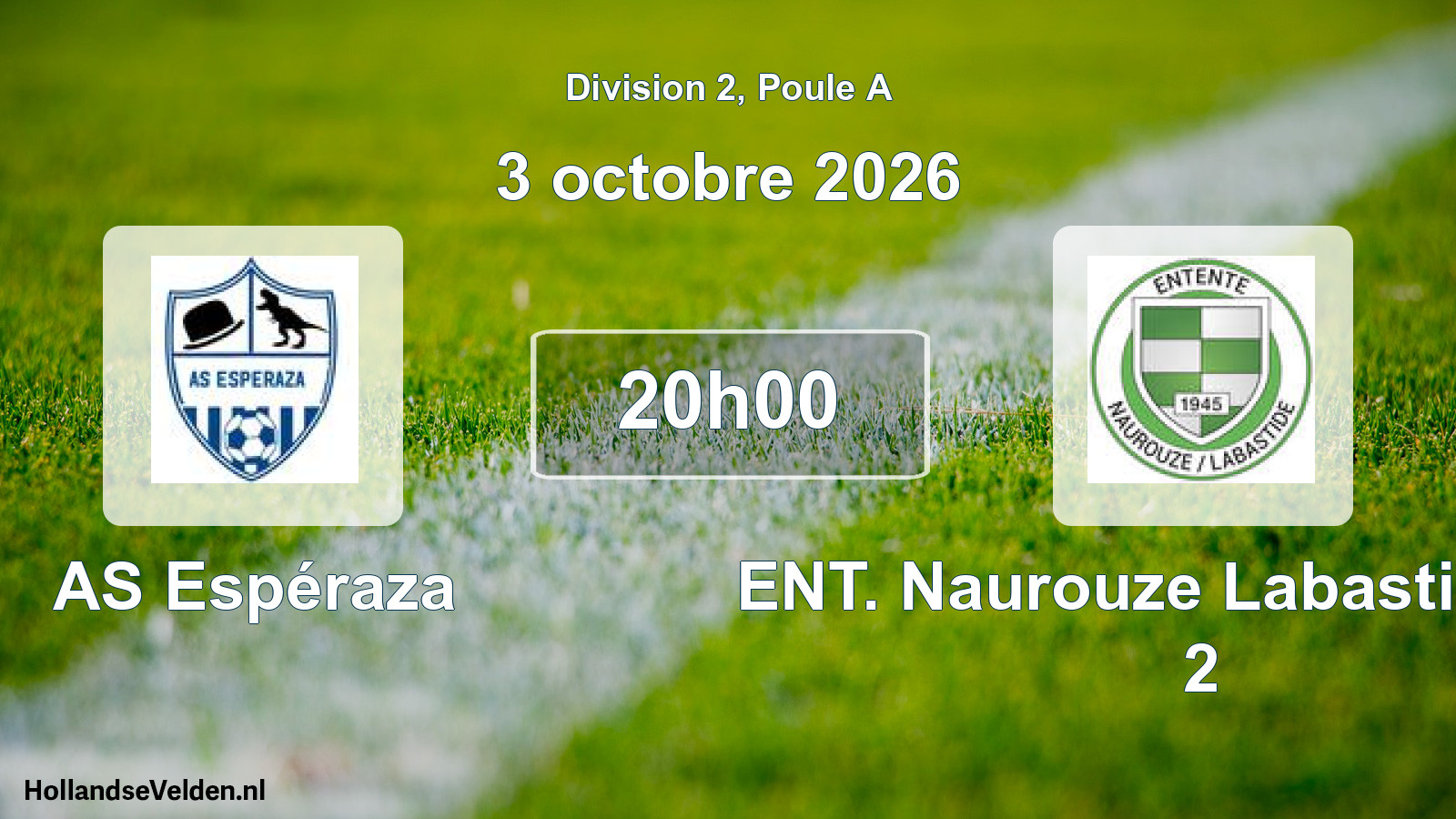 Scheduled Match: AS Espéraza - ENT. Naurouze Labastidienne 2 (3 October 2026)