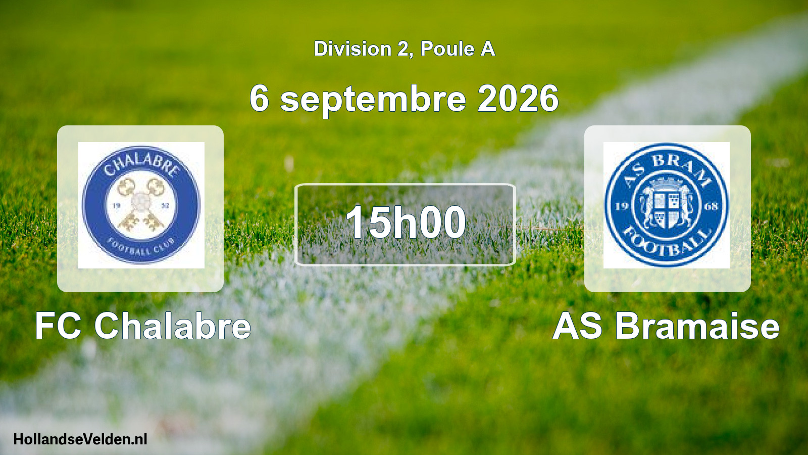 Match programmé: FC Chalabre - AS Bramaise (6 septembre 2026)