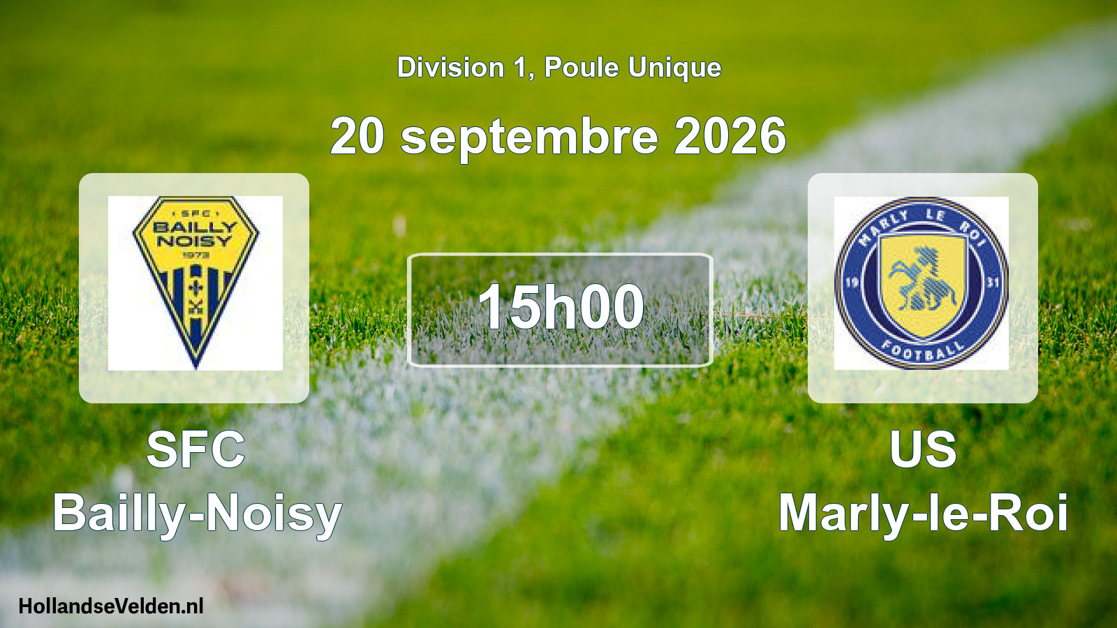 Scheduled Match: SFC Bailly-Noisy - US Marly-le-Roi (20 September 2026)