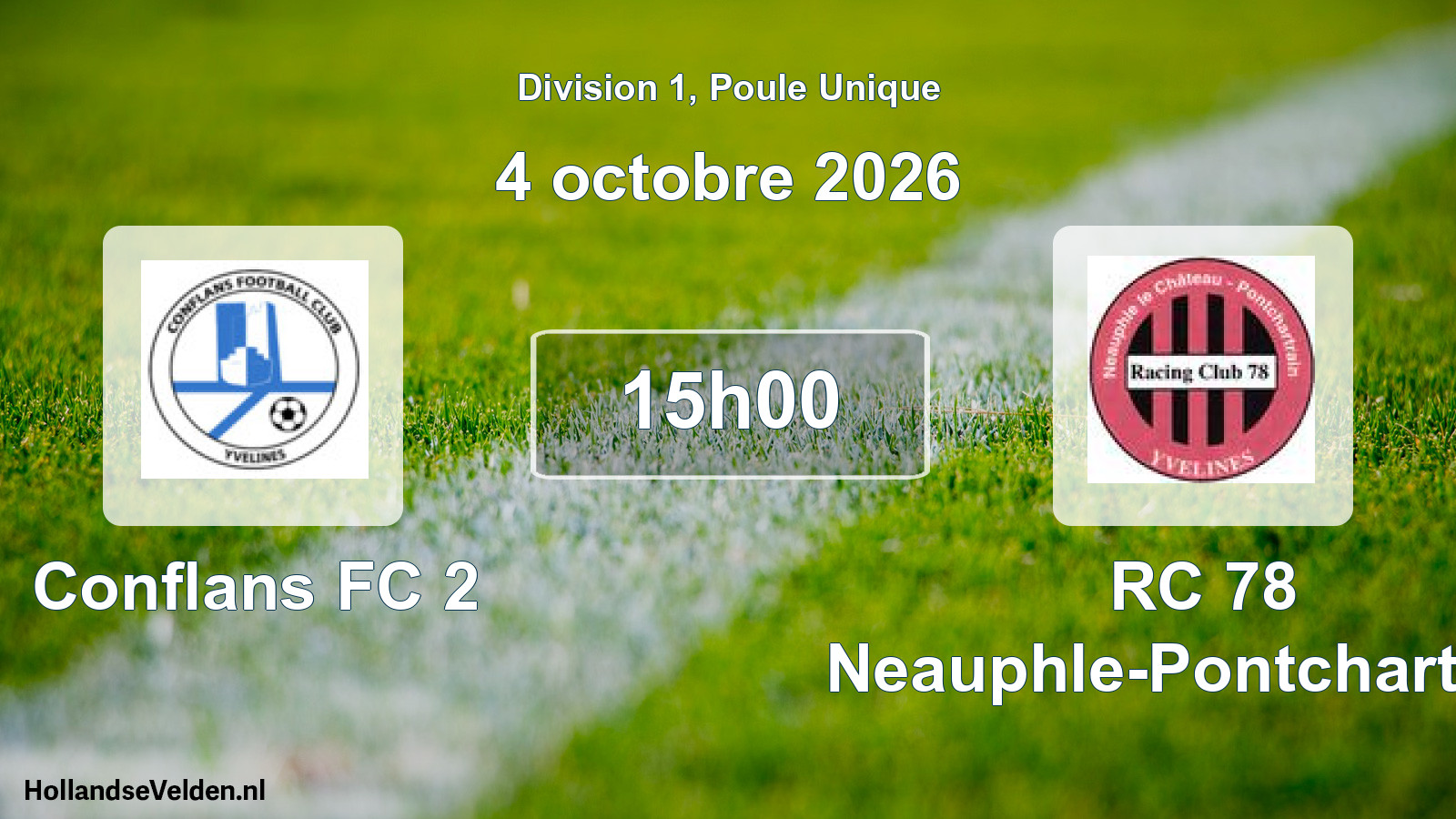 Scheduled Match: Conflans FC 2 - RC 78 Neauphle-Pontchartrain (4 October 2026)