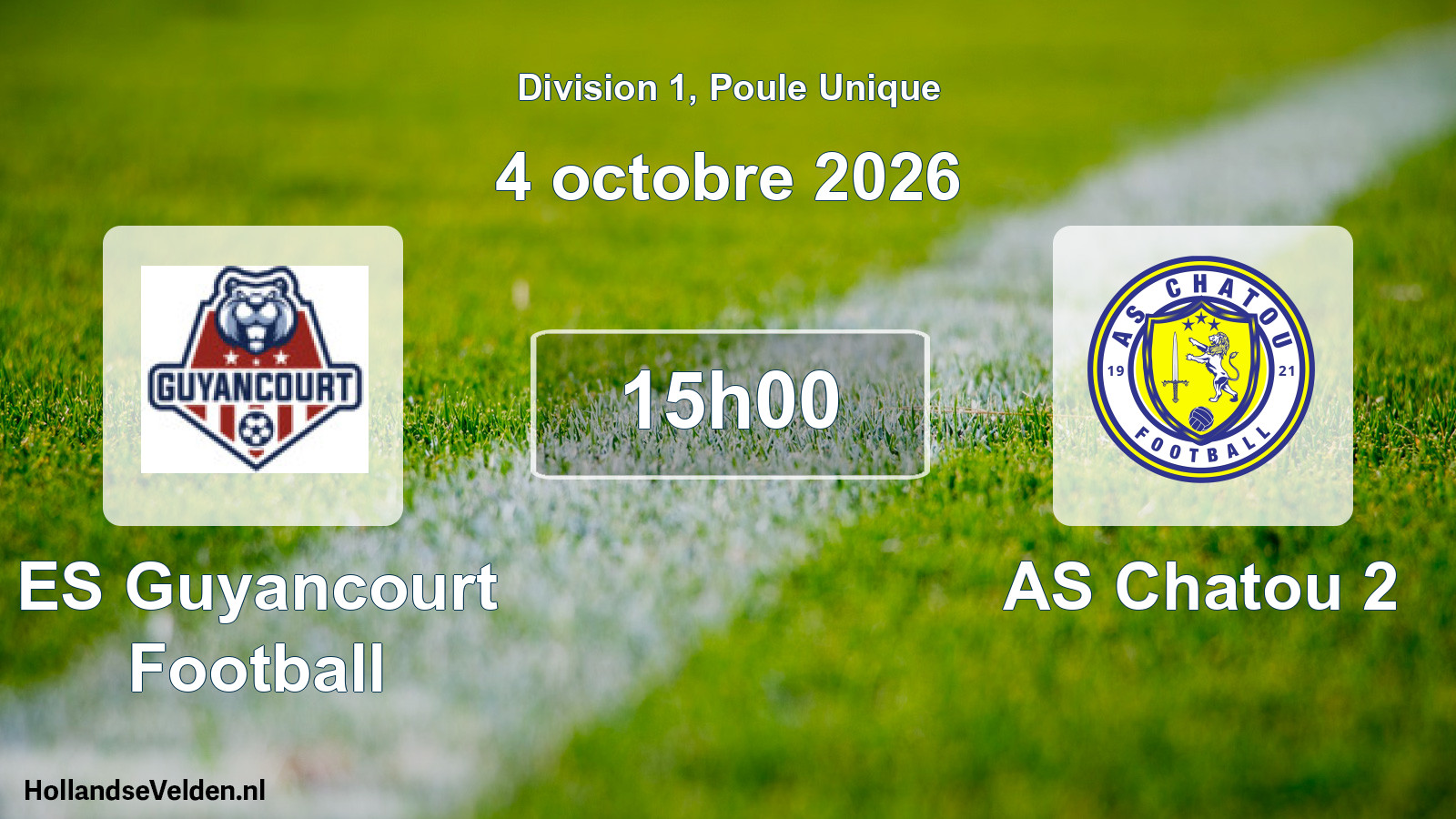 Geplande wedstrijd: ES Guyancourt Football - AS Chatou 2 (4 oktober 2026)