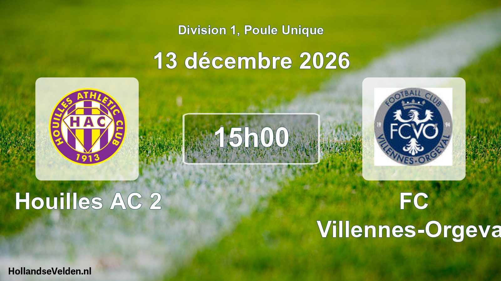 Scheduled Match: Houilles AC 2 - FC Villennes-Orgeval (13 December 2026)