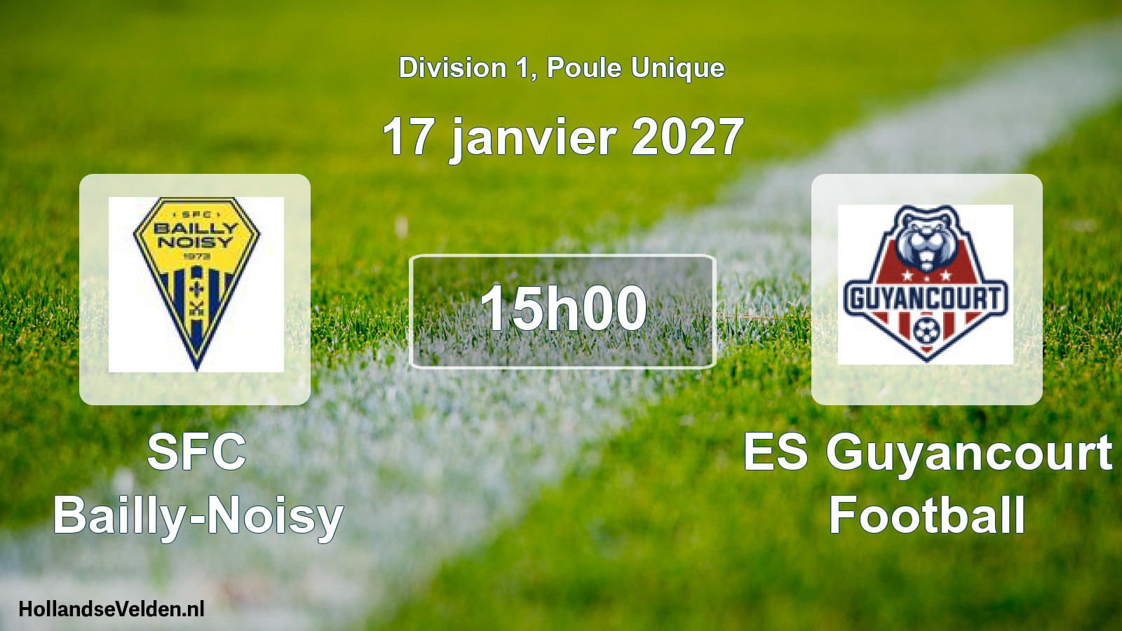 Scheduled Match: SFC Bailly-Noisy - ES Guyancourt Football (17 January 2027)