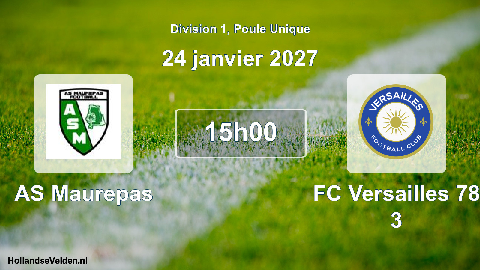 Scheduled Match: AS Maurepas - FC Versailles 78 3 (24 January 2027)