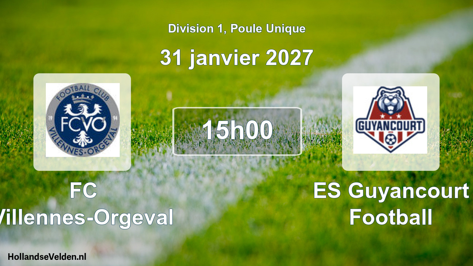 Geplande wedstrijd: FC Villennes-Orgeval - ES Guyancourt Football (31 januari 2027)