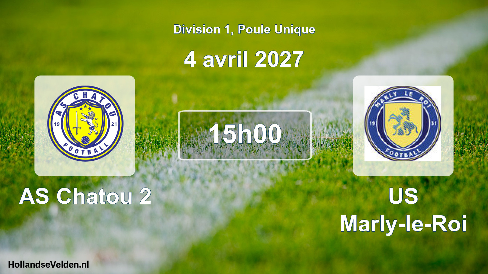 Scheduled Match: AS Chatou 2 - US Marly-le-Roi (4 April 2027)