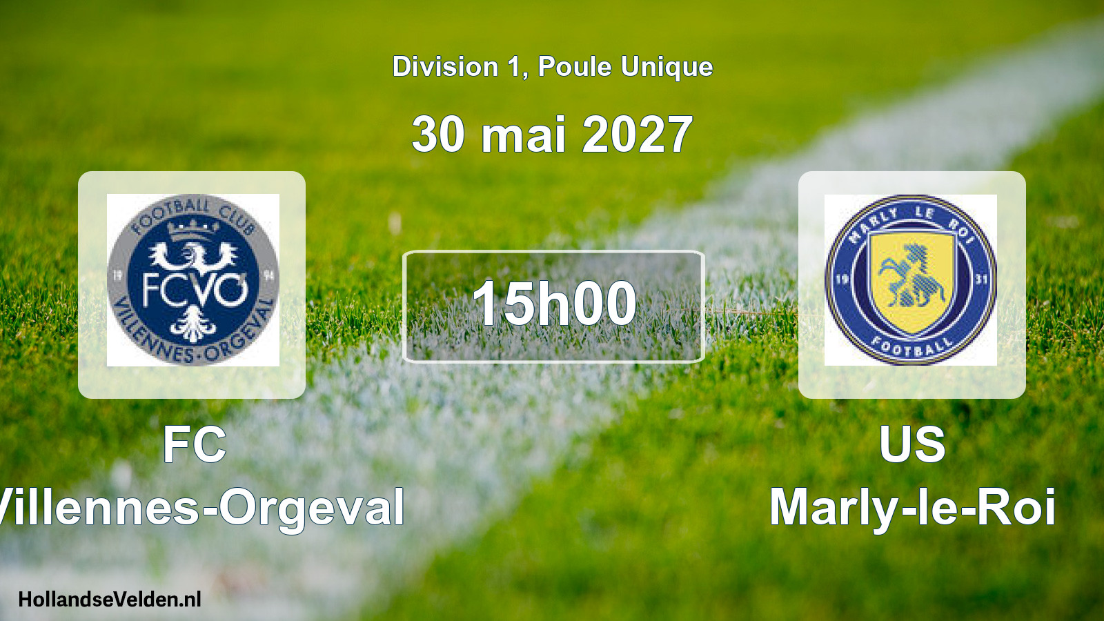 Match programmé: FC Villennes-Orgeval - US Marly-le-Roi (30 mai 2027)
