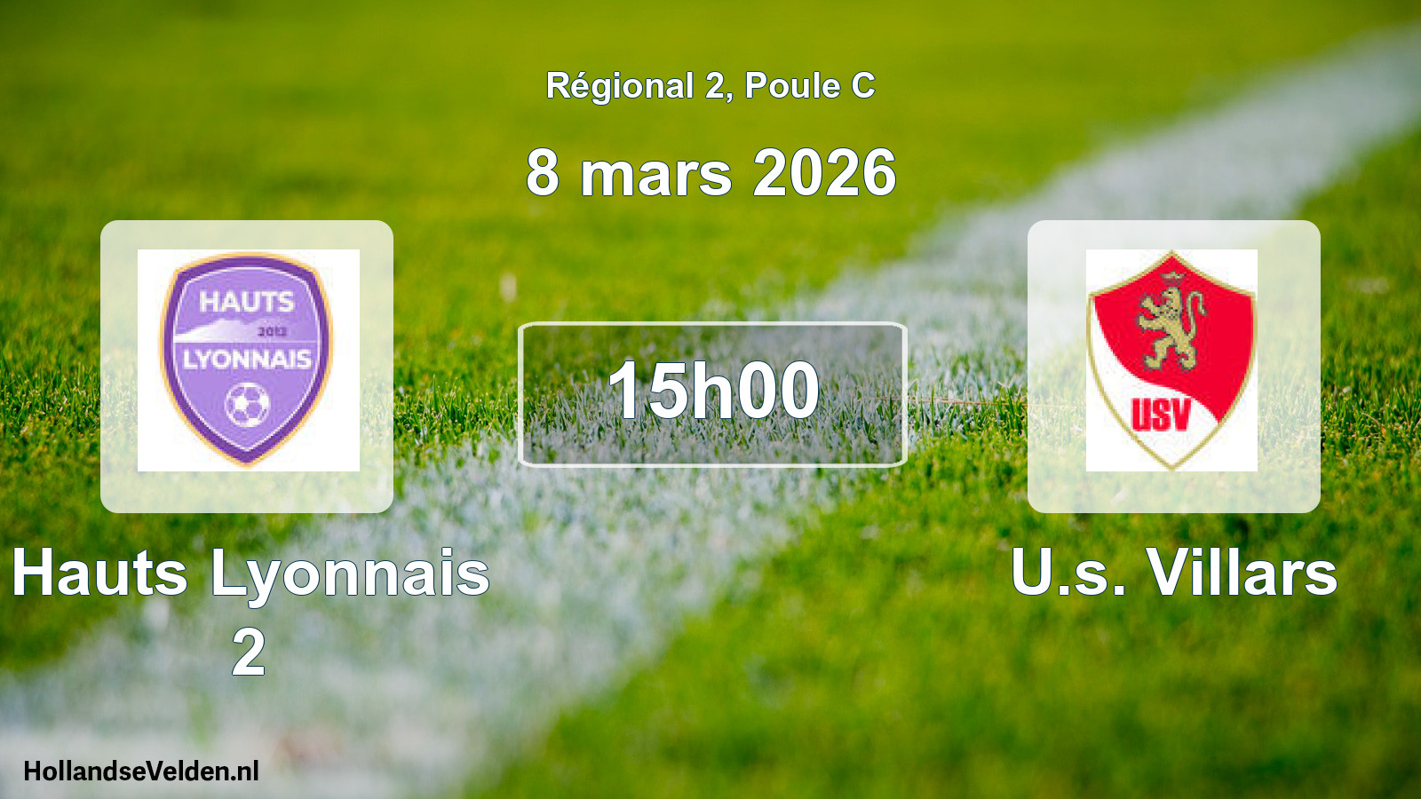 Geplande wedstrijd: Hauts Lyonnais 2 - U.s. Villars (8 mars 2026)