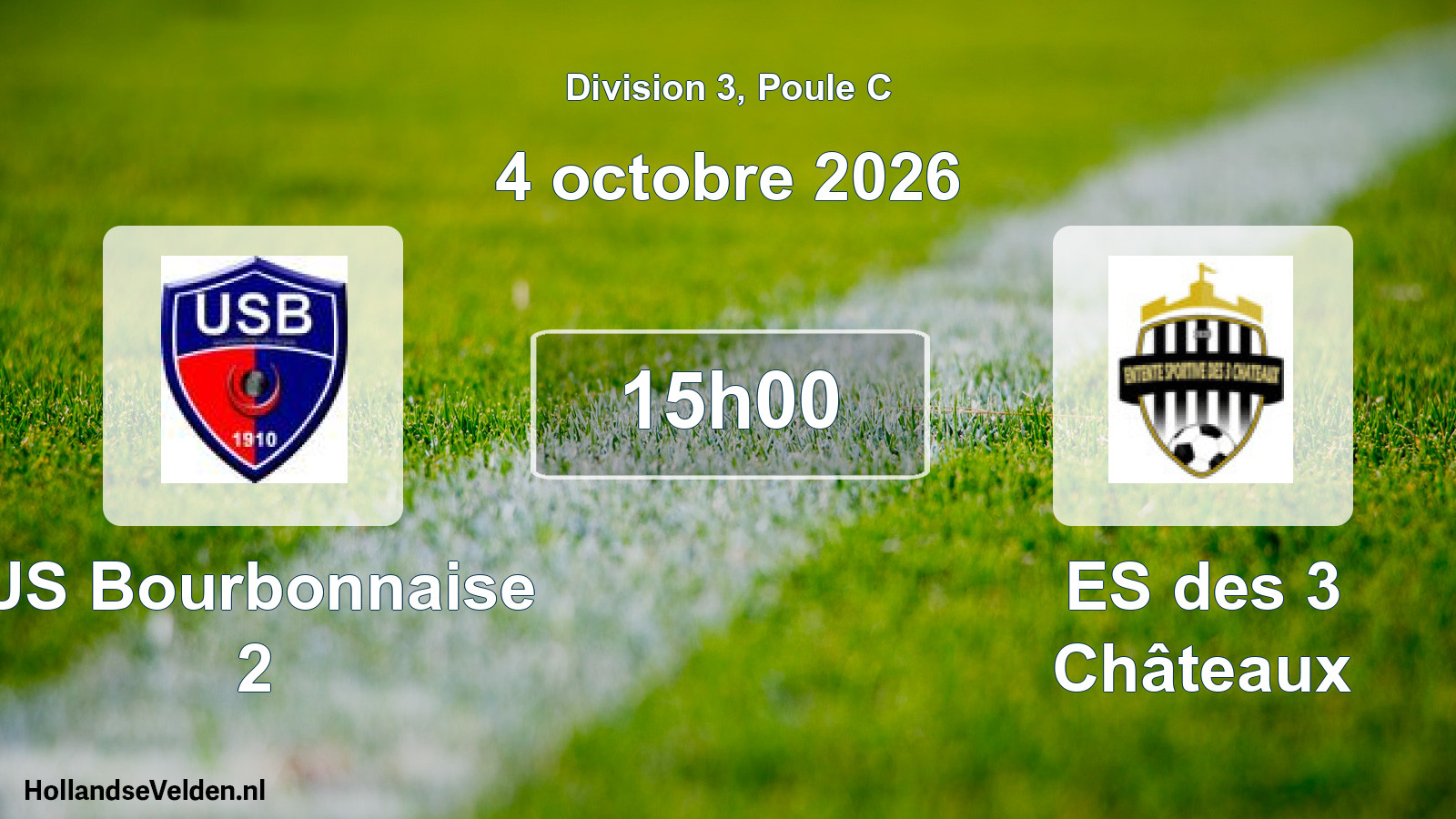 Match programmé: US Bourbonnaise 2 - ES des 3 Châteaux (4 octobre 2026)