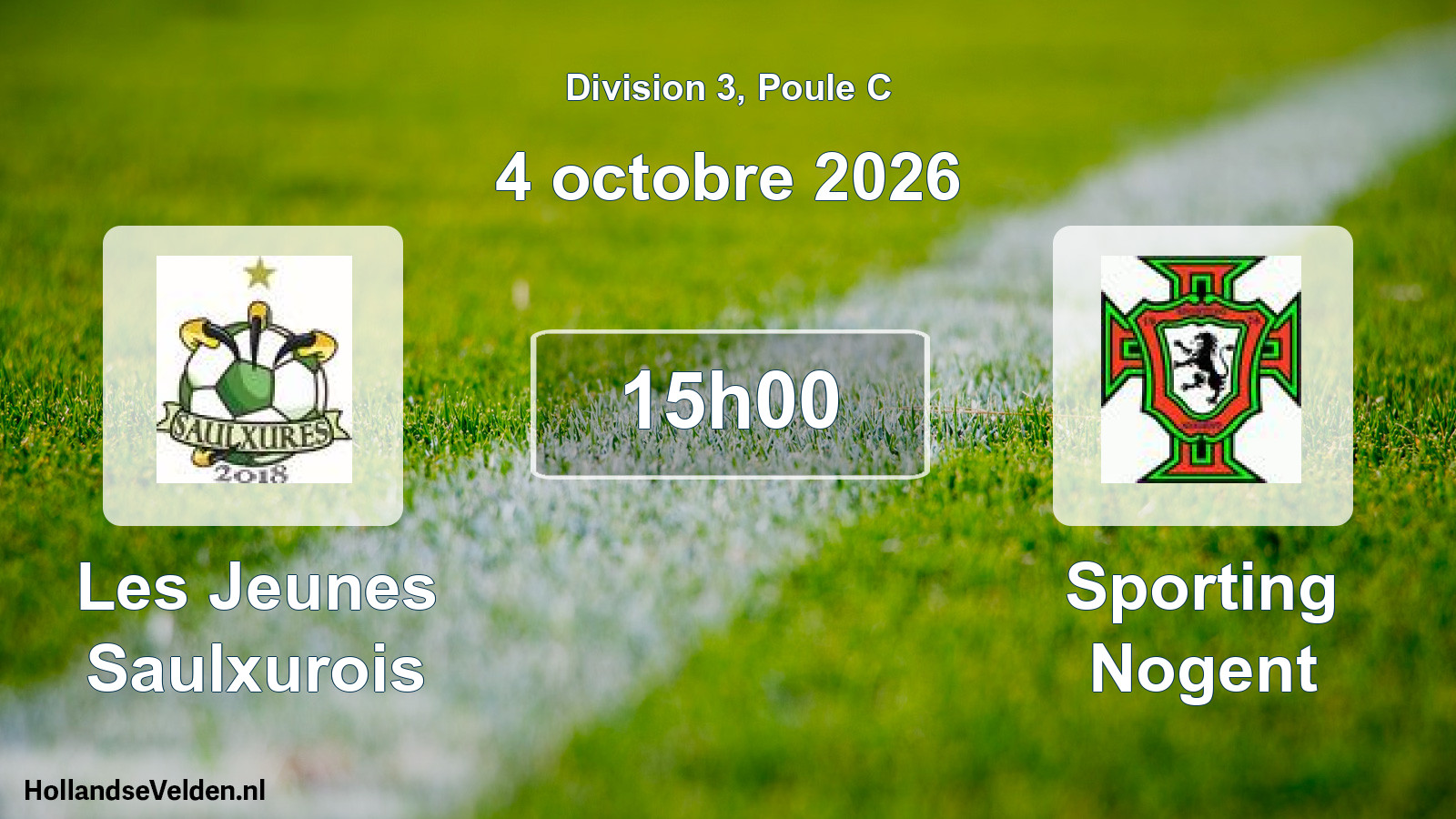 Match programmé: Les Jeunes Saulxurois - Sporting Nogent (4 octobre 2026)