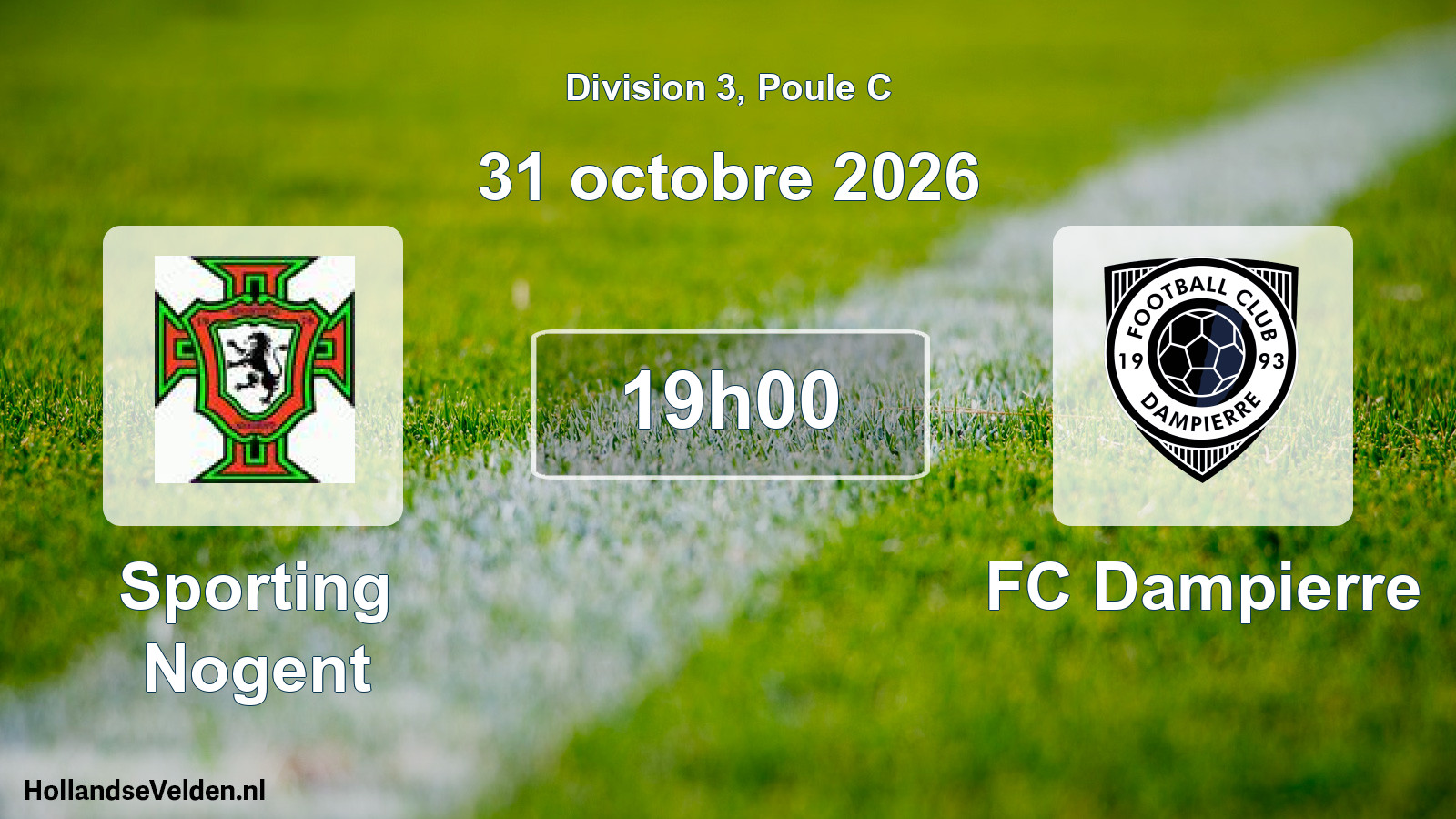 Scheduled Match: Sporting Nogent - FC Dampierre (31 October 2026)