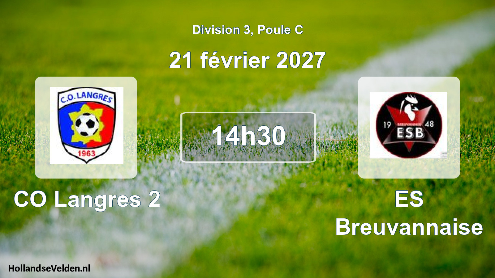 Scheduled Match: CO Langres 2 - ES Breuvannaise (21 February 2027)
