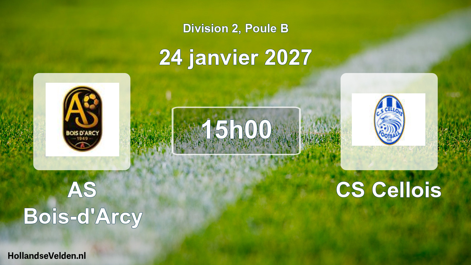 Scheduled Match: AS Bois-d'Arcy - CS Cellois (24 January 2027)