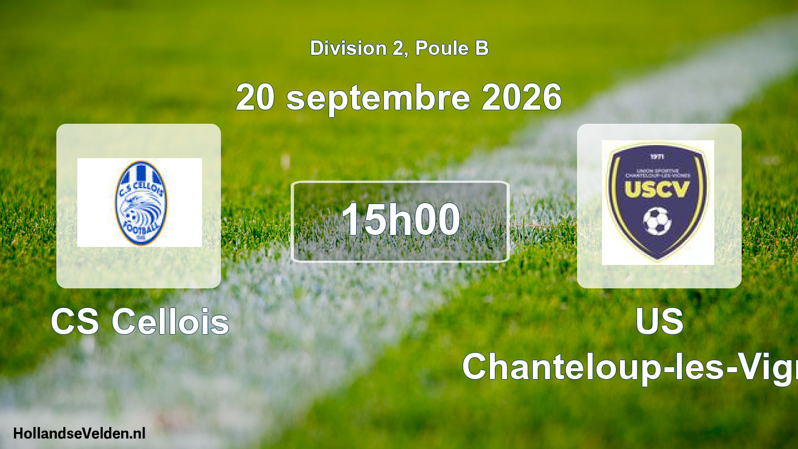 Scheduled Match: CS Cellois - US Chanteloup-les-Vignes (20 September 2026)