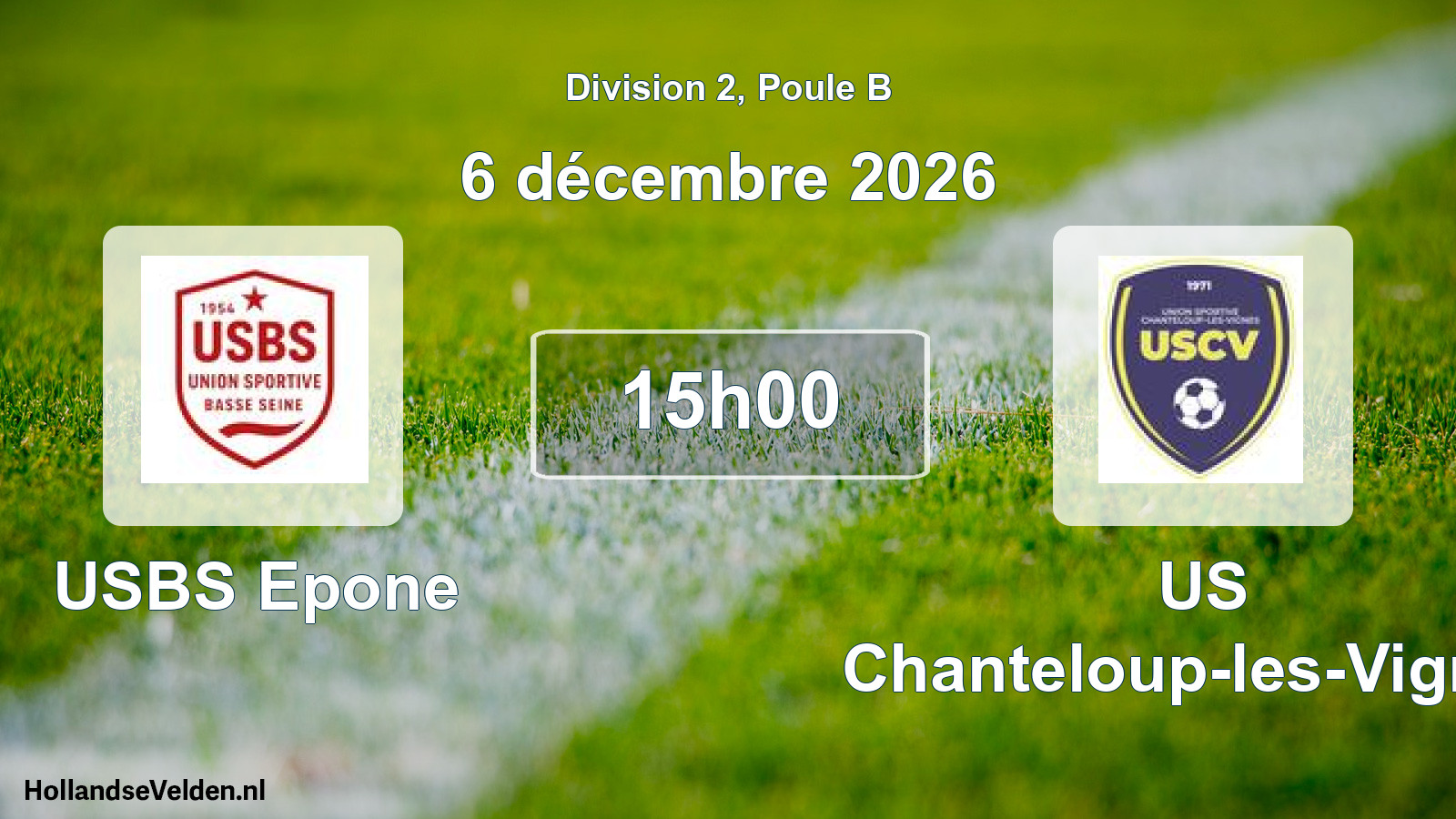 Match programmé: USBS Epone - US Chanteloup-les-Vignes (6 décembre 2026)