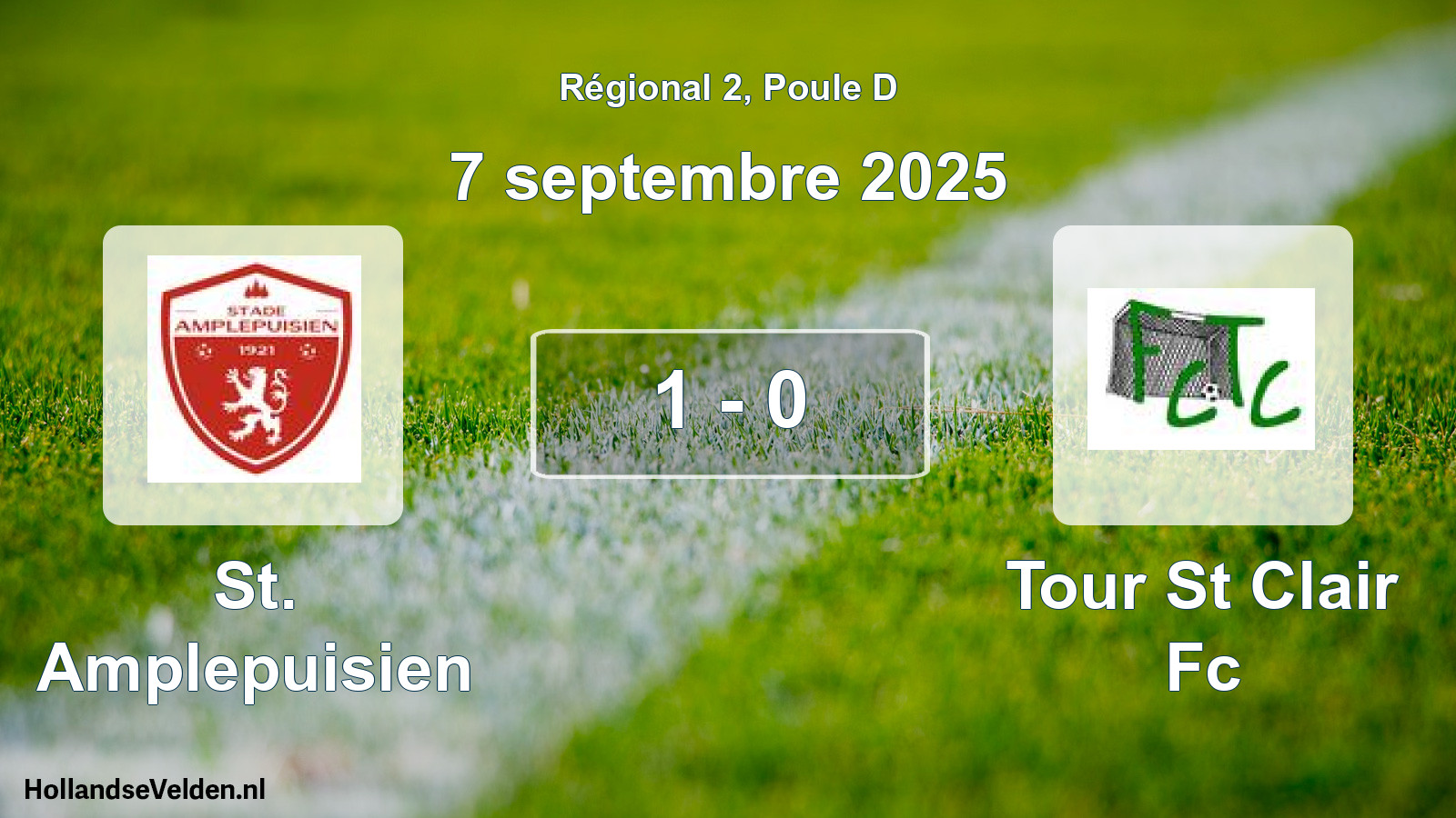 Gespeelde wedstrijd: St. Amplepuisien - Tour St Clair Fc 1 - 0 (7 septembre 2025)