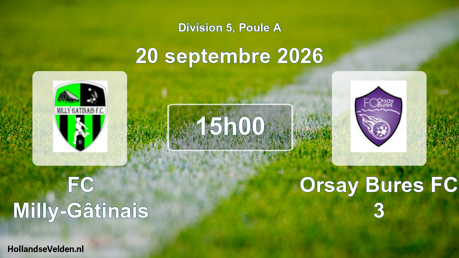 Scheduled Match: FC Milly-Gâtinais - Orsay Bures FC 3 (20 September 2026)