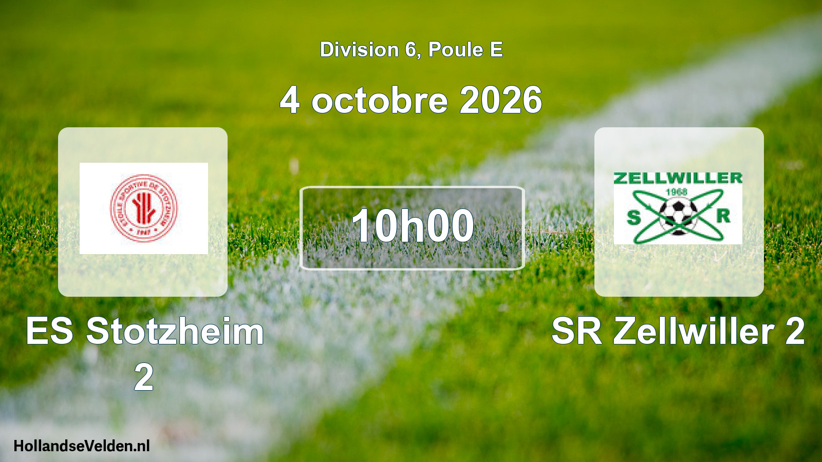Scheduled Match: ES Stotzheim 2 - SR Zellwiller 2 (4 October 2026)