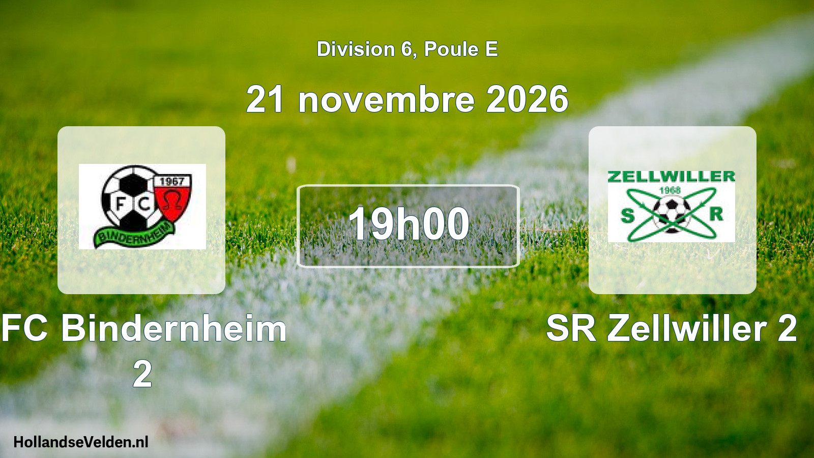 Scheduled Match: FC Bindernheim 2 - SR Zellwiller 2 (21 November 2026)