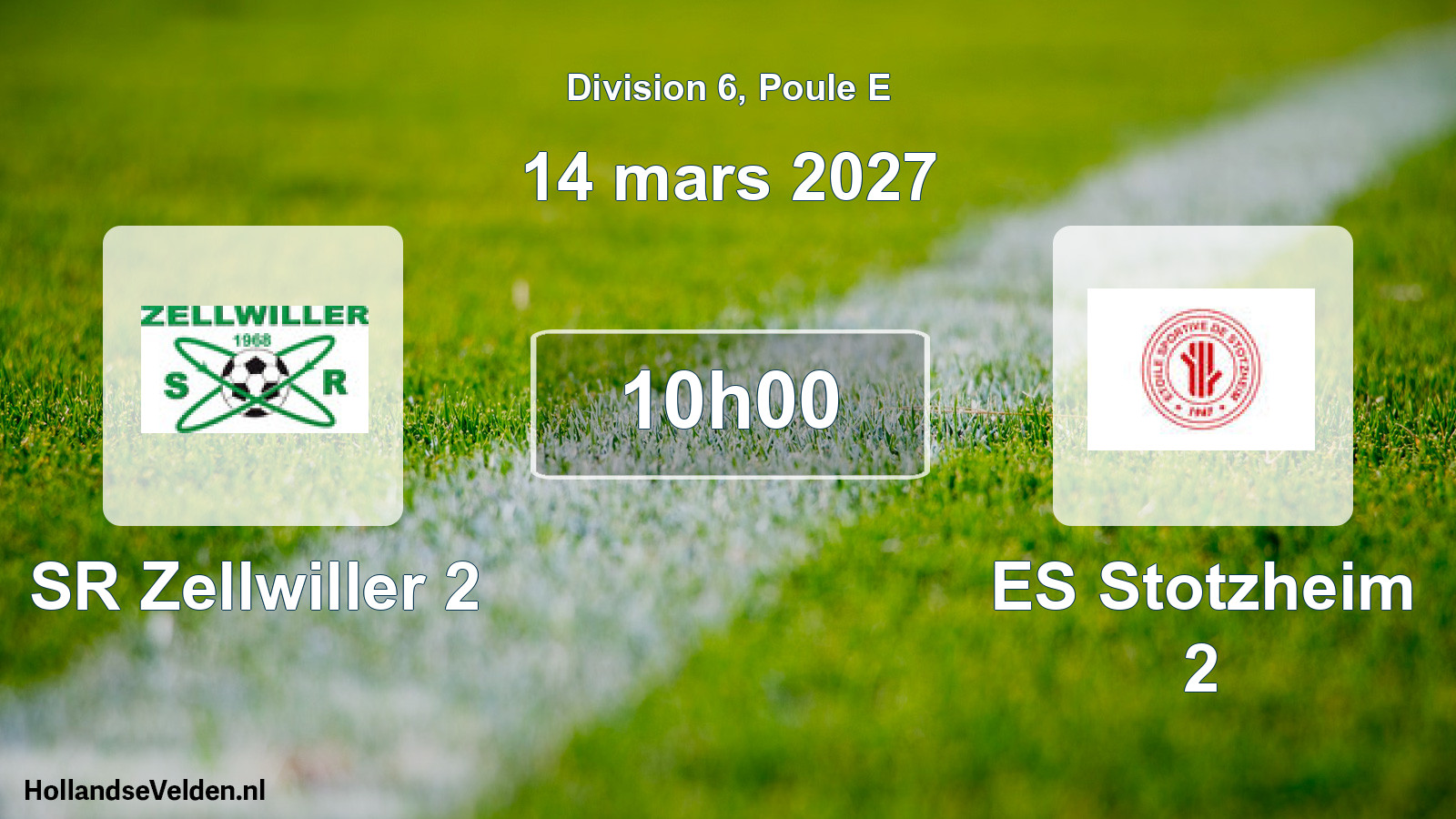 Scheduled Match: SR Zellwiller 2 - ES Stotzheim 2 (14 March 2027)