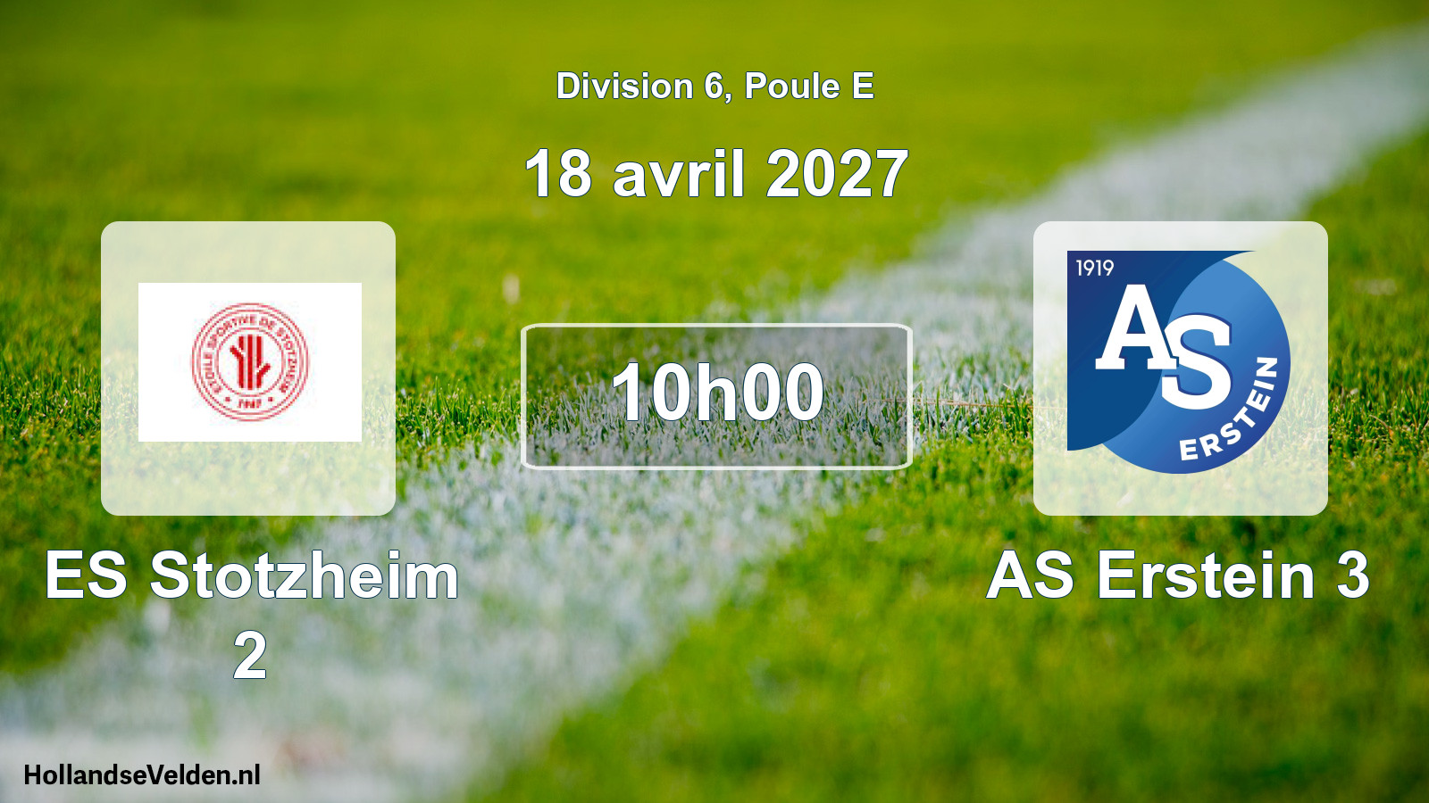 Scheduled Match: ES Stotzheim 2 - AS Erstein 3 (18 April 2027)