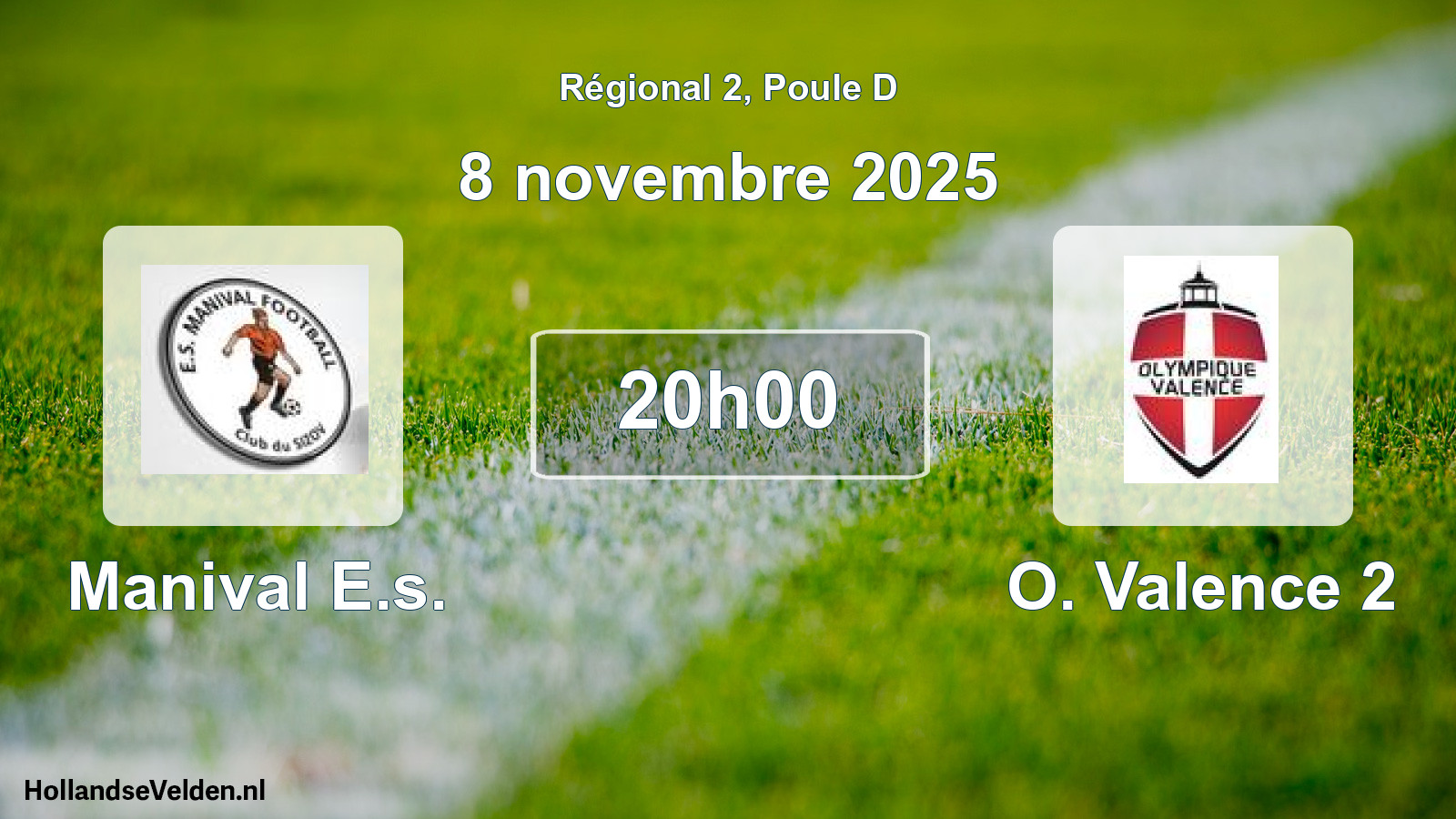 Geplande wedstrijd: Manival E.s. - O. Valence 2 (8 novembre 2025)