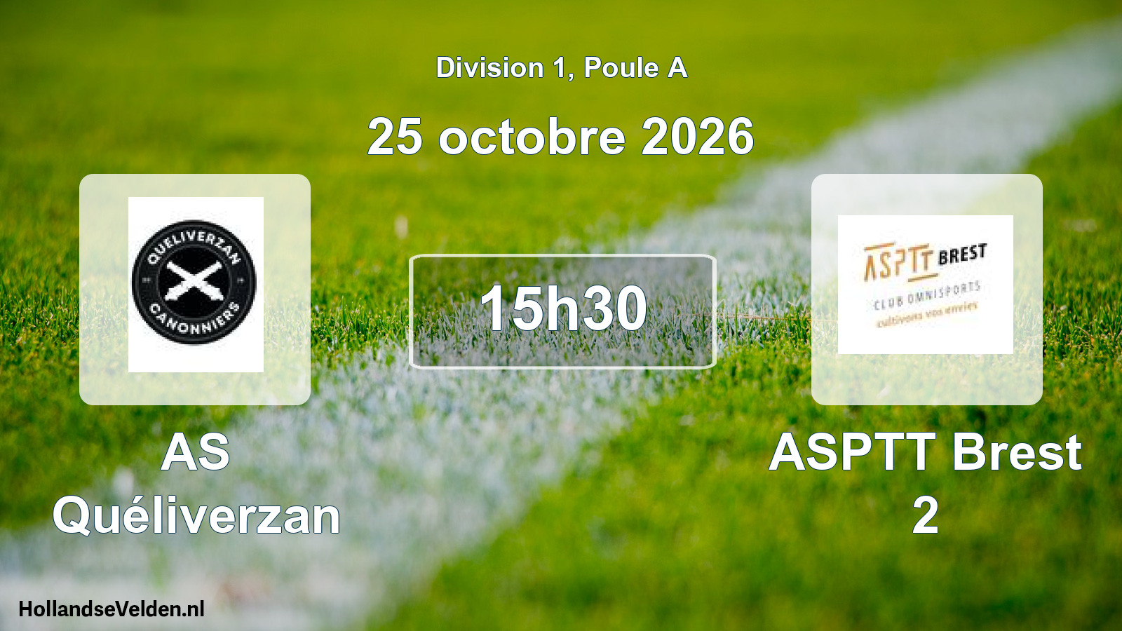 Geplande wedstrijd: AS Quéliverzan - ASPTT Brest 2 (25 oktober 2026)