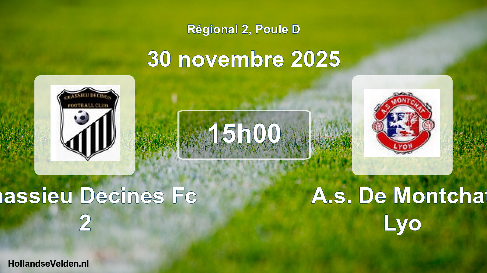 Geplande wedstrijd: Chassieu Decines Fc 2 - A.s. De Montchat Lyo (30 novembre 2025)