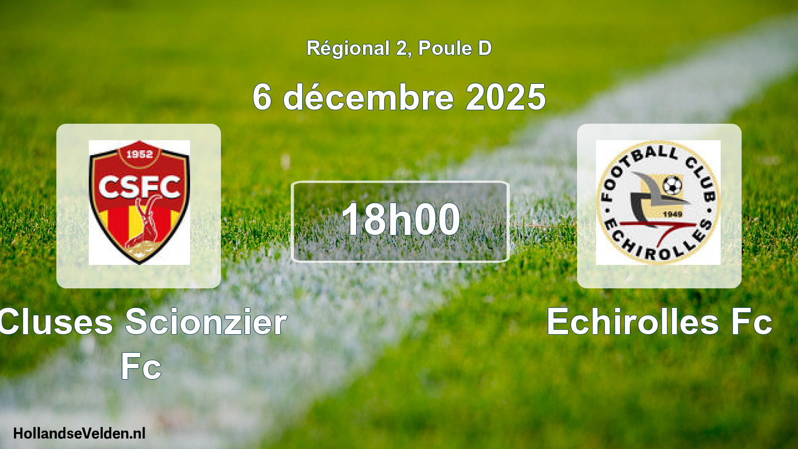 Geplande wedstrijd: Cluses Scionzier Fc - Echirolles Fc (6 december 2025)