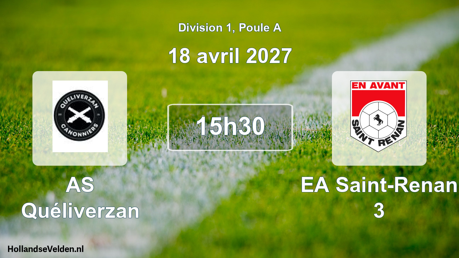 Geplande wedstrijd: AS Quéliverzan - EA Saint-Renan 3 (18 april 2027)