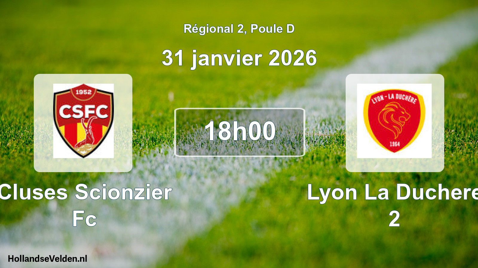Scheduled Match: Cluses Scionzier Fc - Lyon La Duchere 2 (1 February 2026)