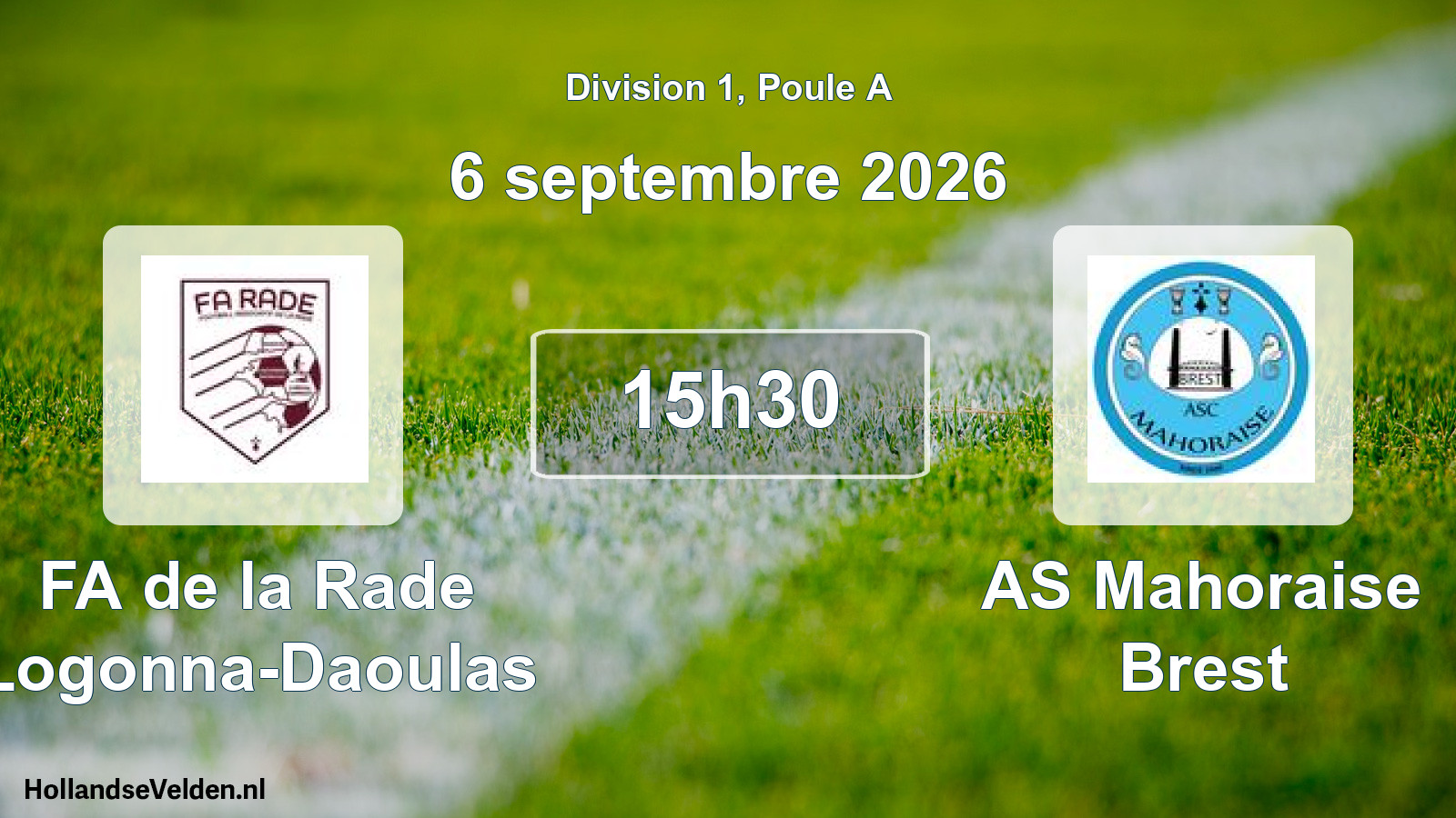 Scheduled Match: FA de la Rade Logonna-Daoulas - AS Mahoraise Brest (6 September 2026)