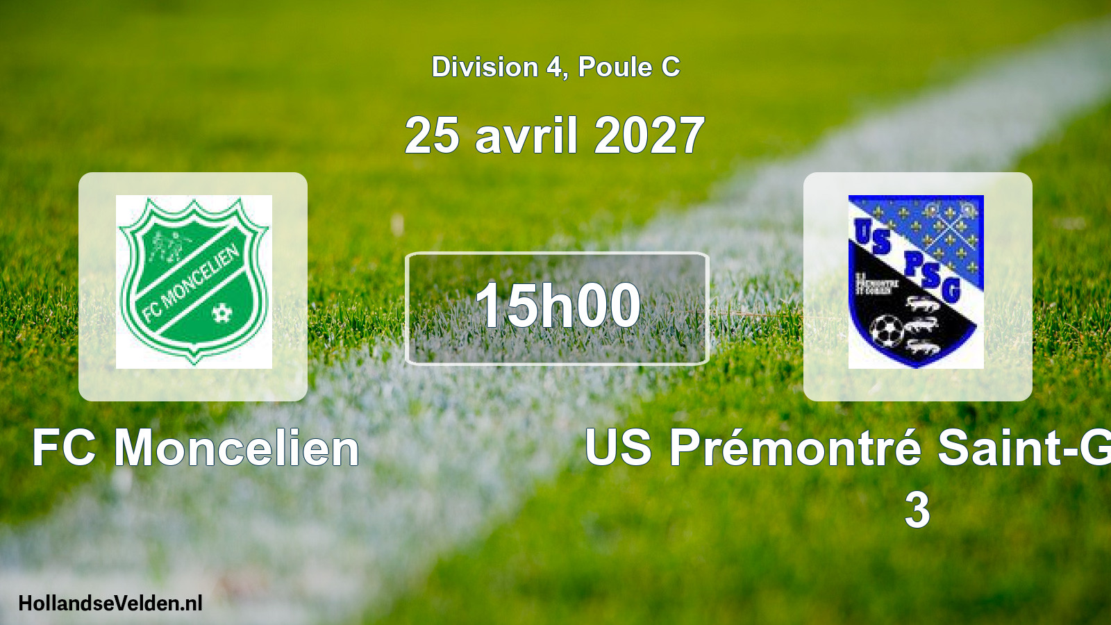 Scheduled Match: FC Moncelien - US Prémontré Saint-Gobain 3 (25 April 2027)