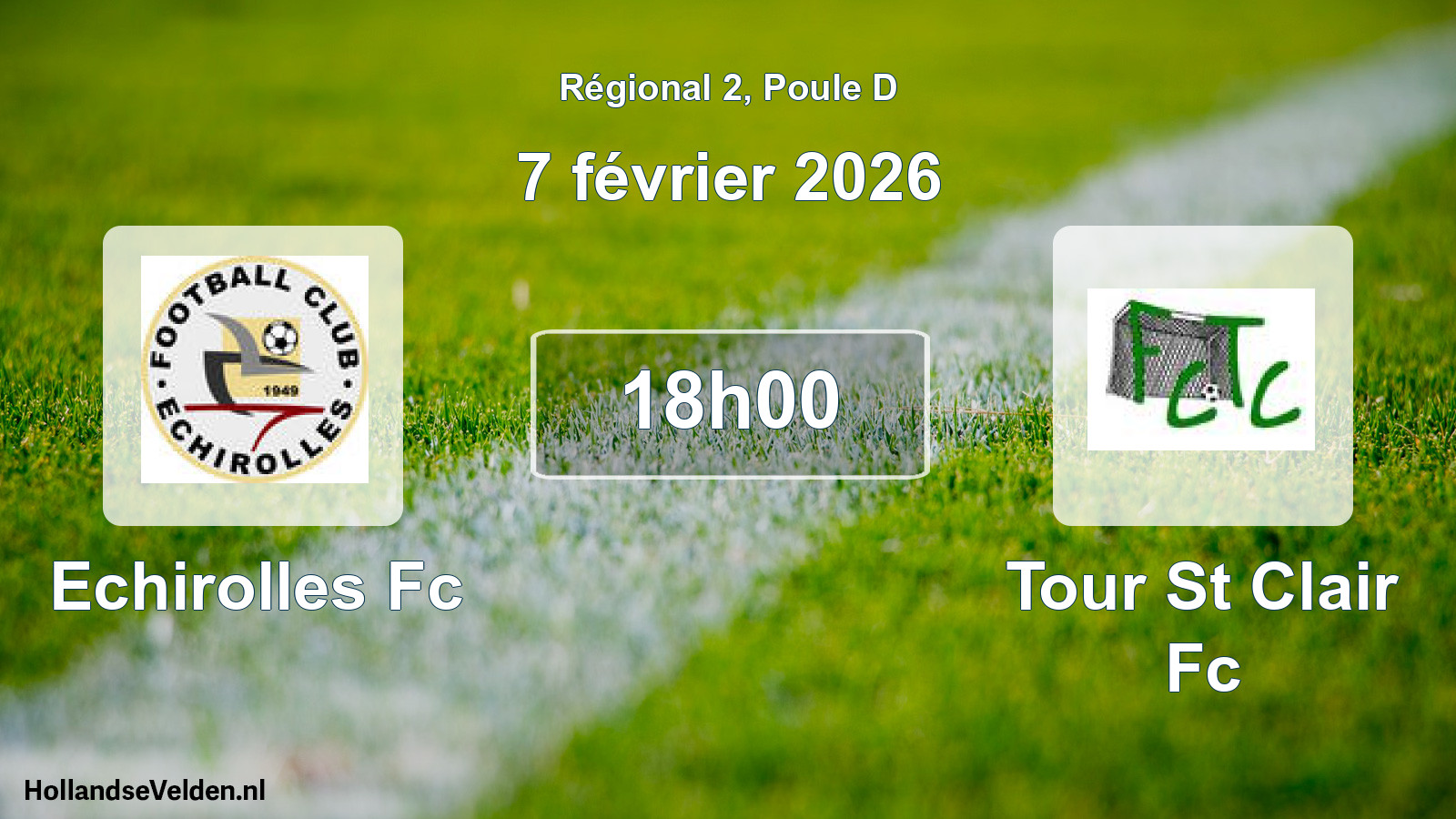 Geplande wedstrijd: Echirolles Fc - Tour St Clair Fc (7 februari 2026)