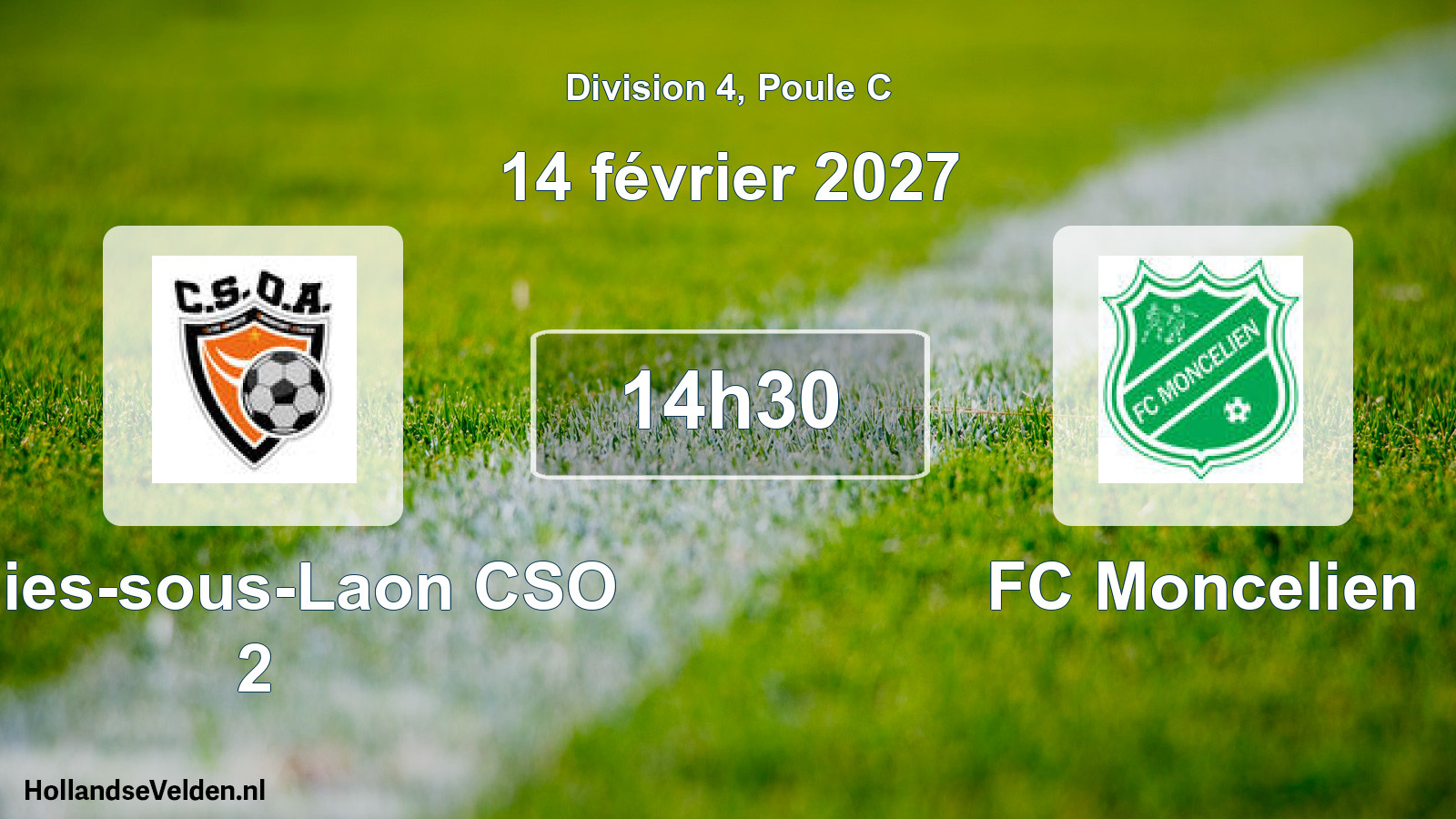 Scheduled Match: Athies-sous-Laon CSO 2 - FC Moncelien (14 February 2027)