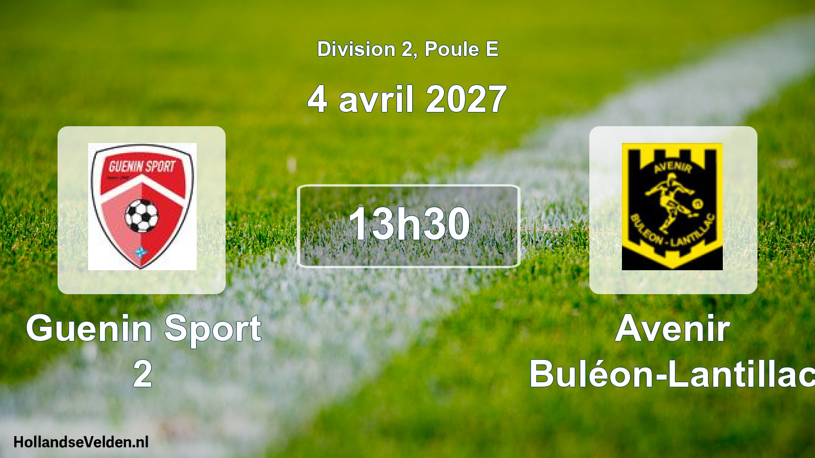 Match programmé: Guenin Sport 2 - Avenir Buléon-Lantillac (4 avril 2027)