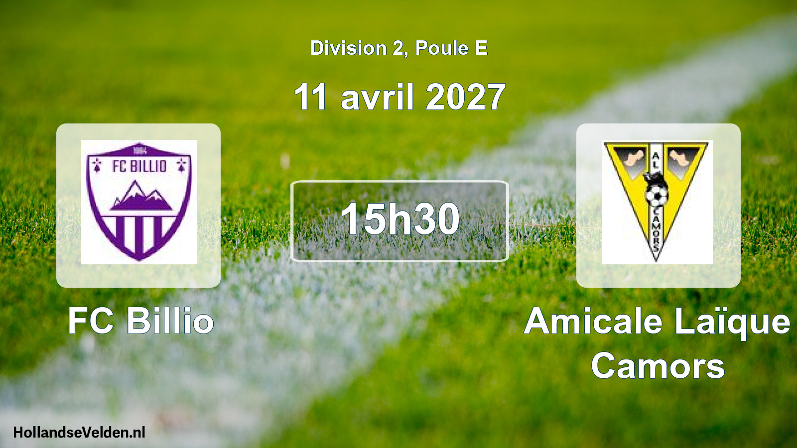 Match programmé: FC Billio - Amicale Laïque Camors (11 avril 2027)