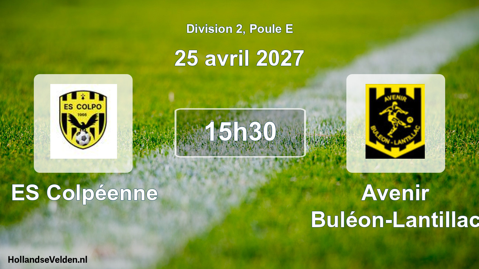 Match programmé: ES Colpéenne - Avenir Buléon-Lantillac (25 avril 2027)
